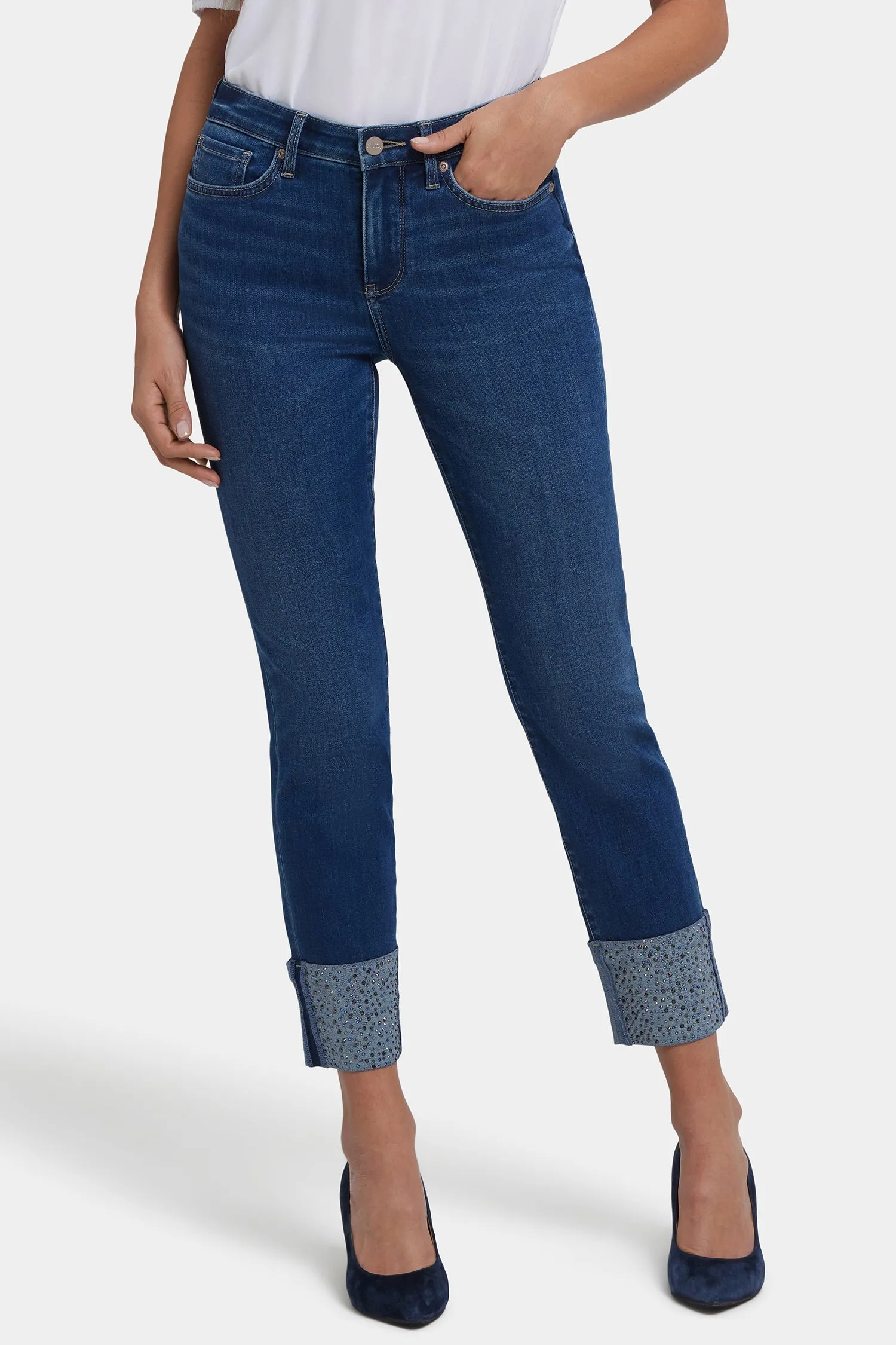 Sheri Slim Ankle Jeans In Petite - Vintage Lapis sold by NYDJ product image thumbnail 5