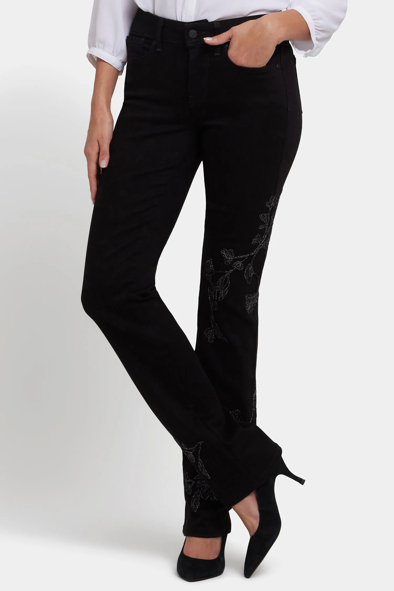 Marilyn Straight Jeans - Black Rinse sold by NYDJ product image thumbnail 4
