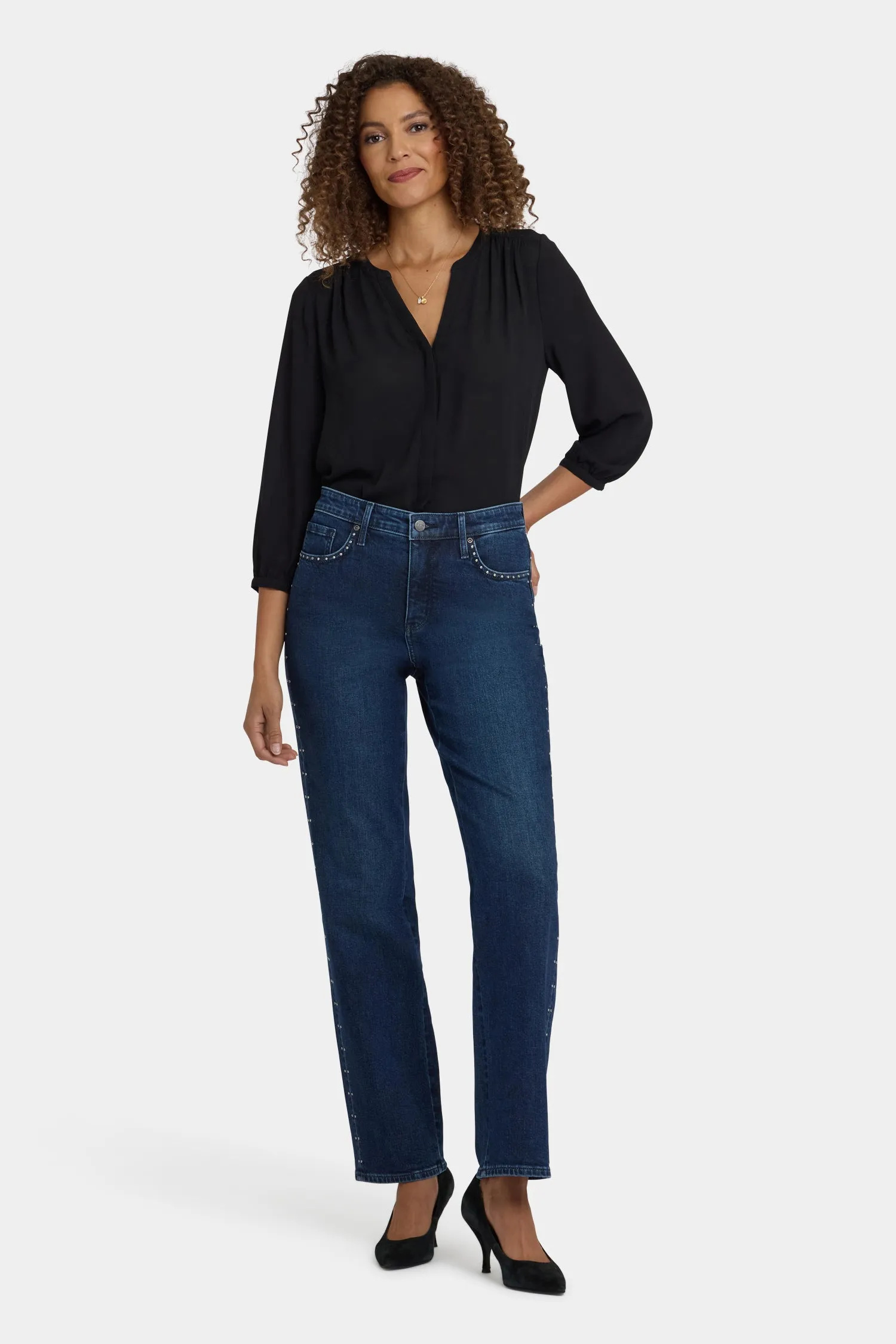 Brooke Loose Straight Jeans - Louvre Sapphire sold by NYDJ