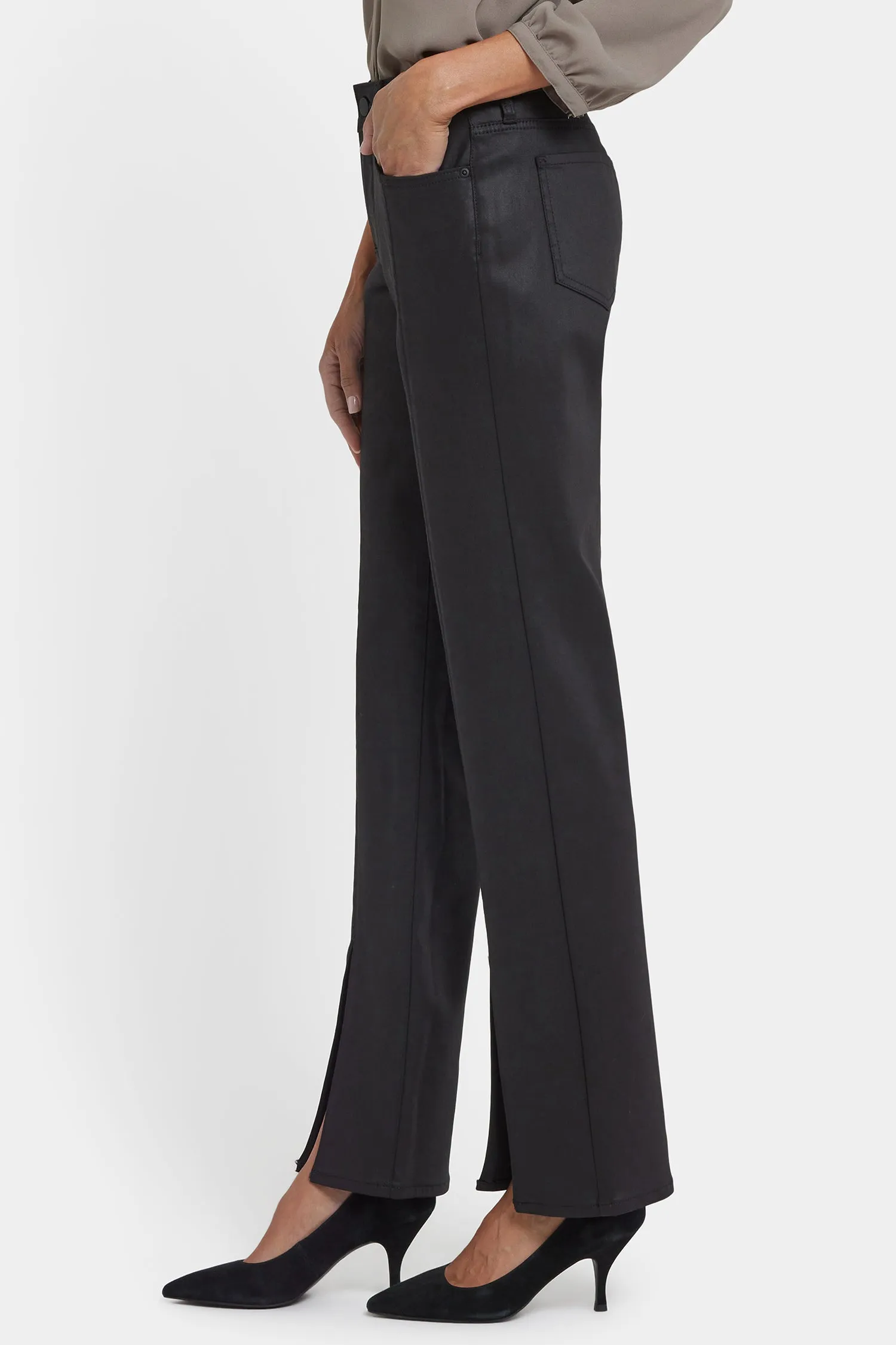 Coated Marilyn Straight Jeans - Black Coated sold by NYDJ product image thumbnail 3