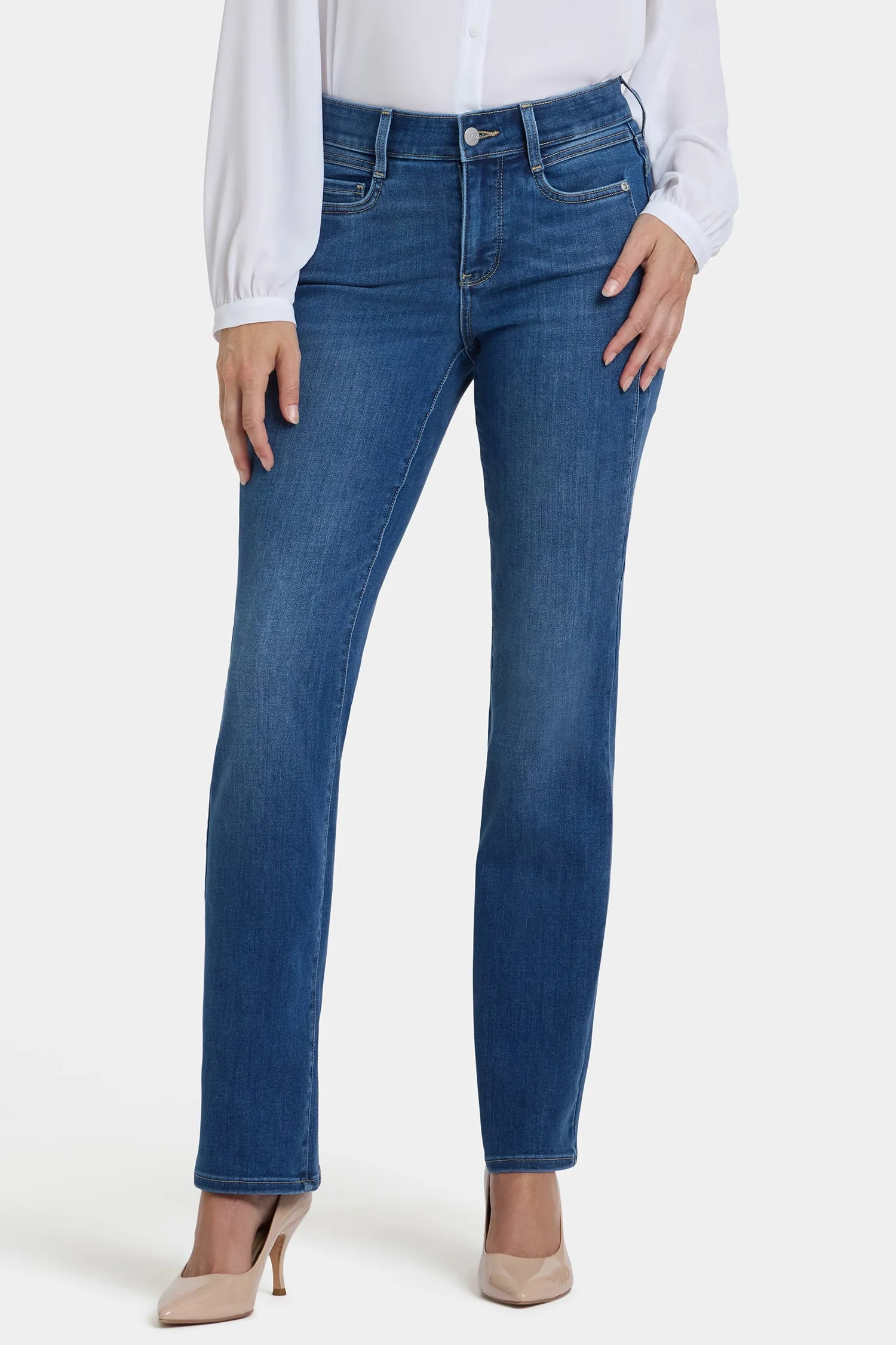 Marilyn Straight Jeans - Opera Blue sold by NYDJ product image thumbnail 4