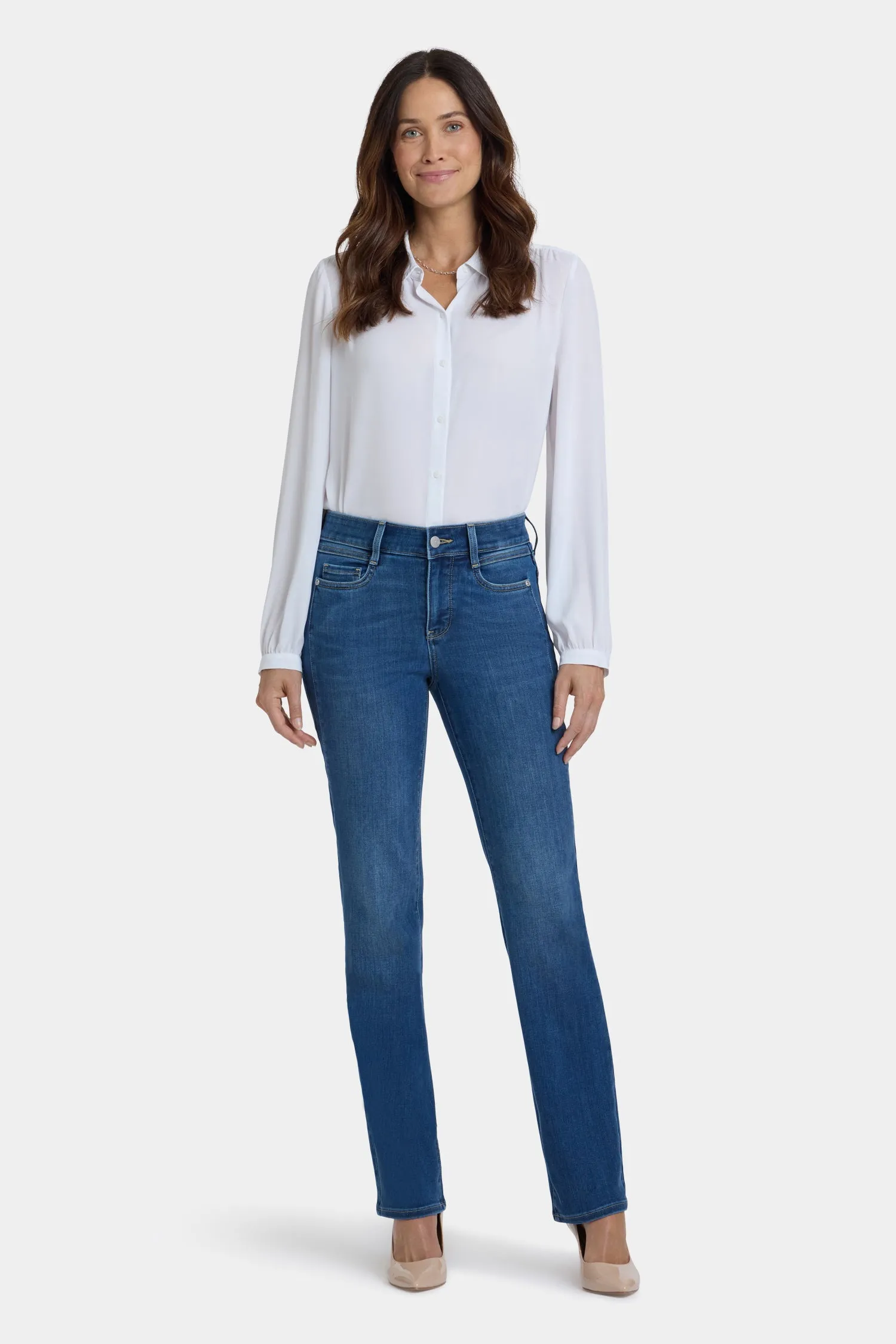 Marilyn Straight Jeans - Opera Blue sold by NYDJ