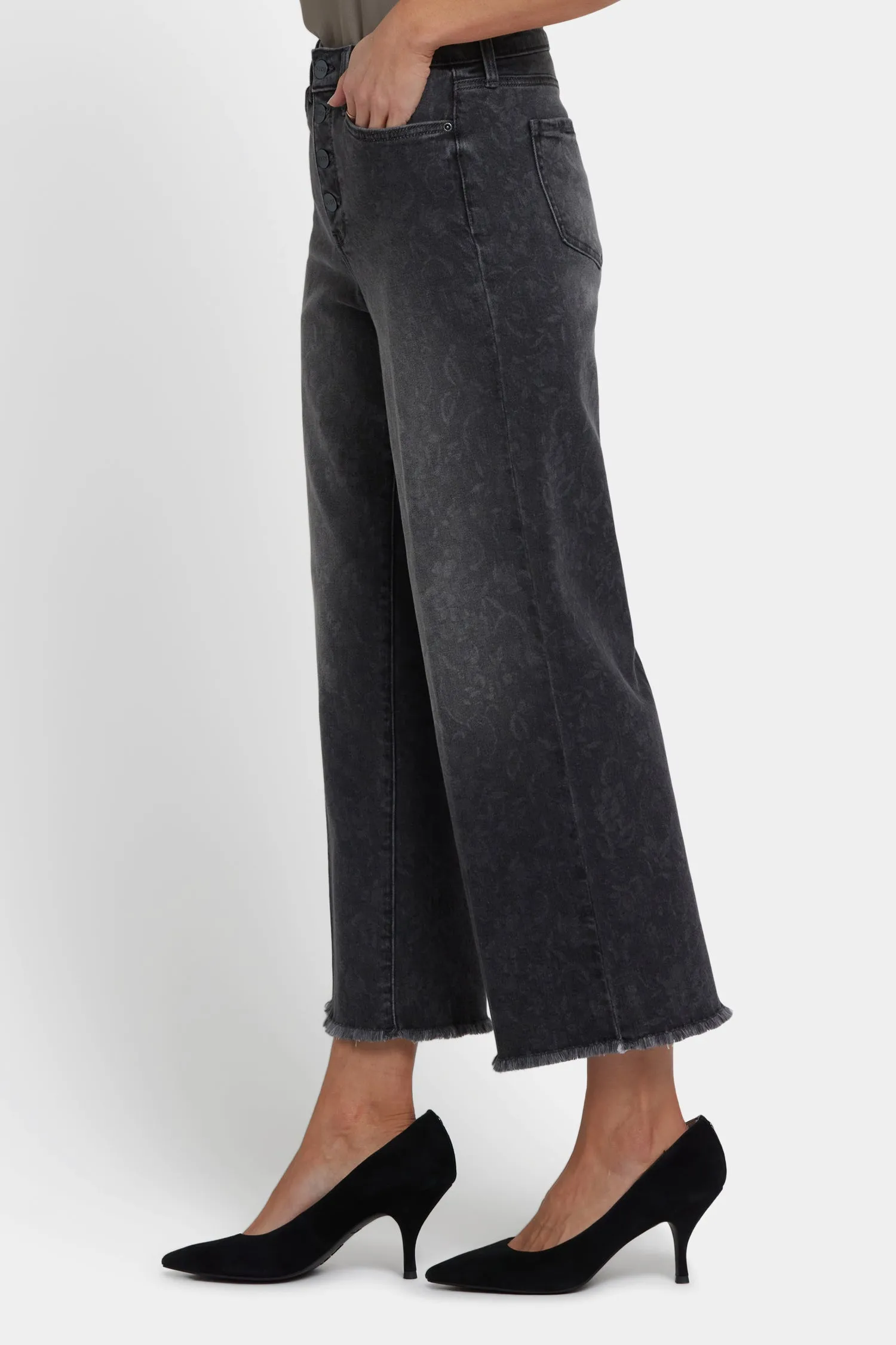 Teresa Wide Leg Ankle Jeans - Grey Province sold by NYDJ product image thumbnail 4