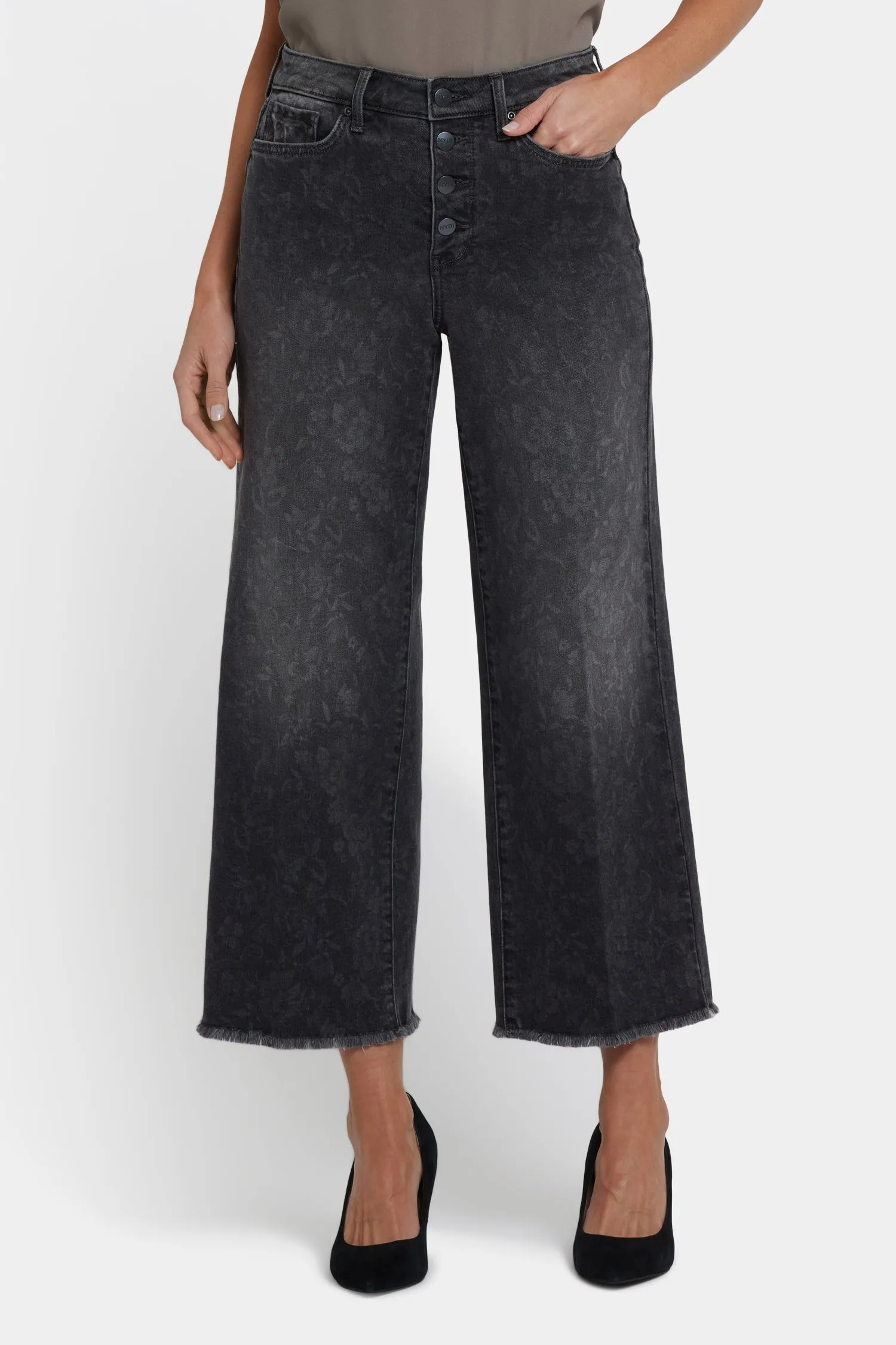 Teresa Wide Leg Ankle Jeans - Grey Province sold by NYDJ product image thumbnail 5
