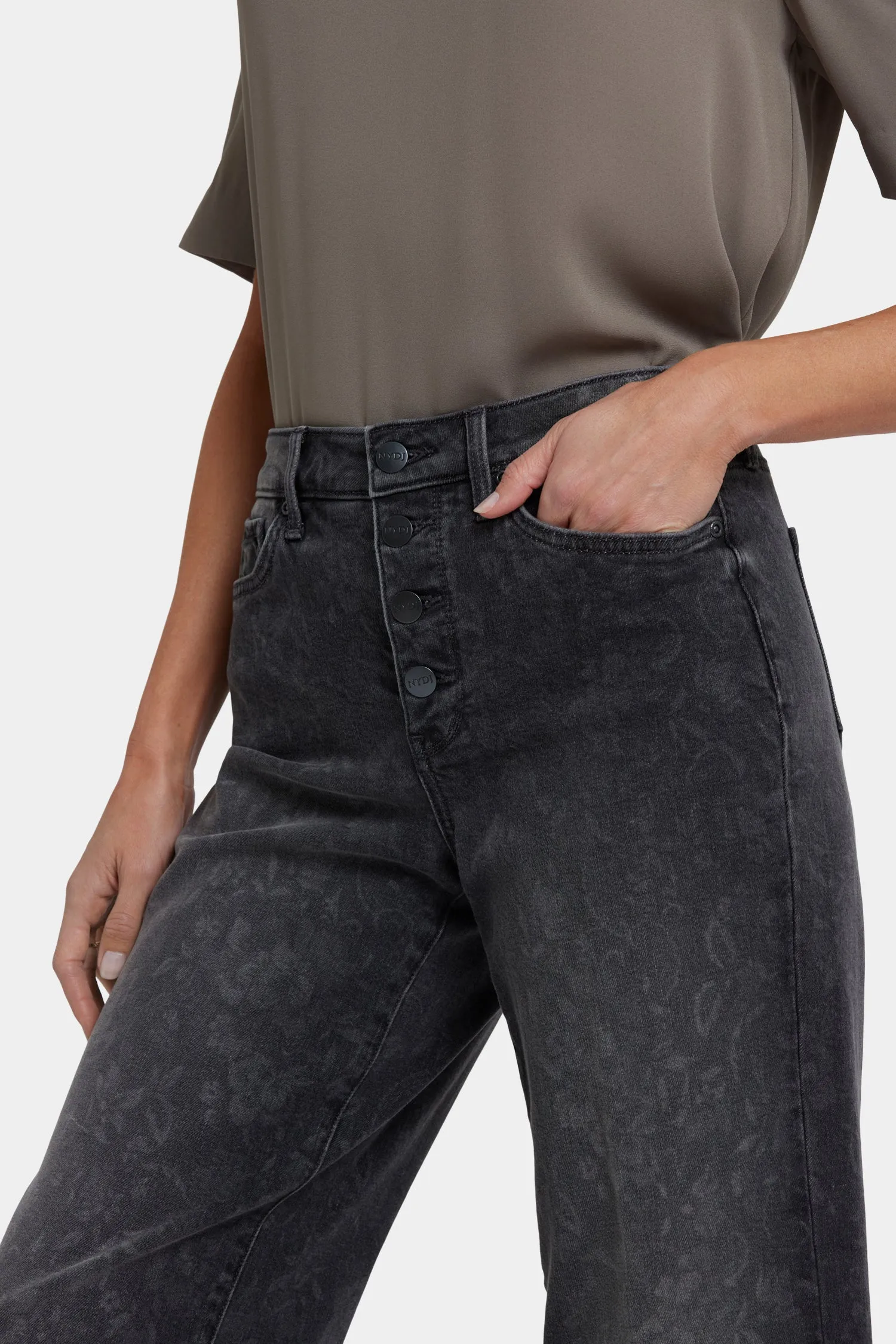 Teresa Wide Leg Ankle Jeans - Grey Province sold by NYDJ product image thumbnail 2