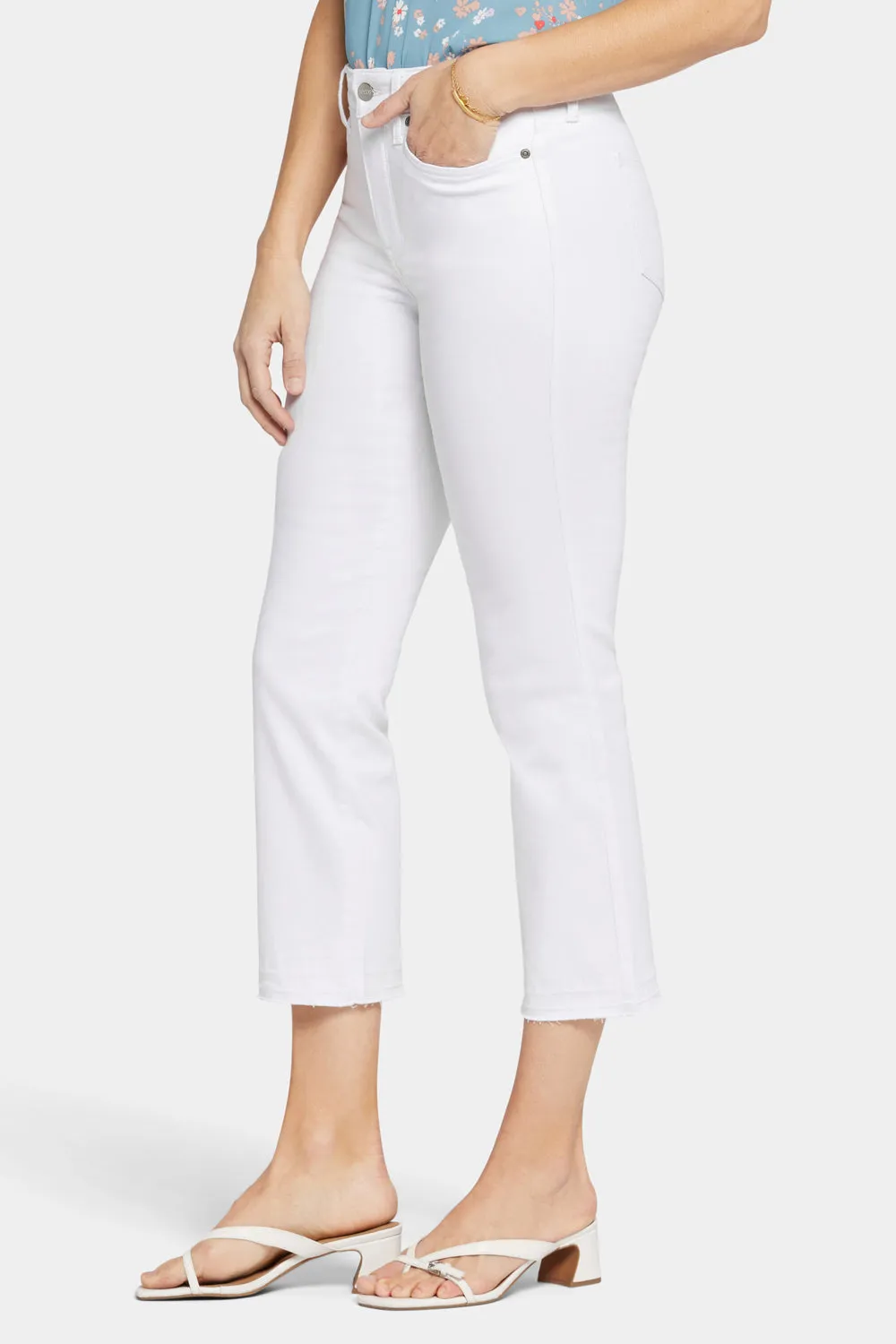 Marilyn Straight Ankle Jeans - Optic White sold by NYDJ product image thumbnail 3