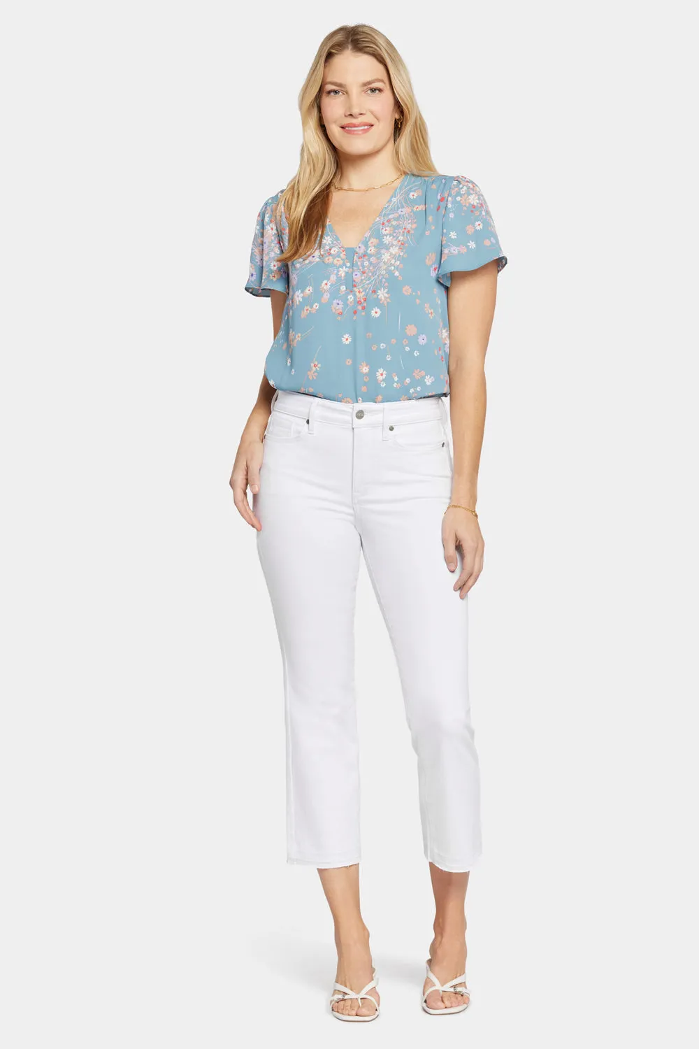 Marilyn Straight Ankle Jeans - Optic White sold by NYDJ product image thumbnail 4