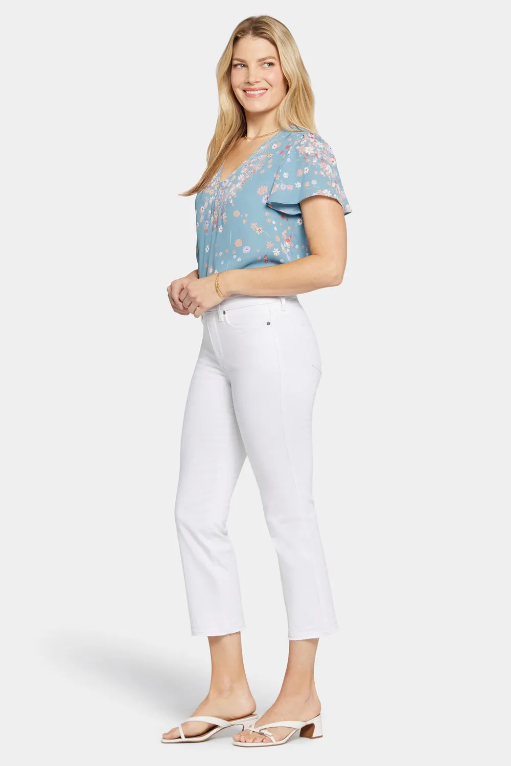 Marilyn Straight Ankle Jeans - Optic White sold by NYDJ product image thumbnail 5