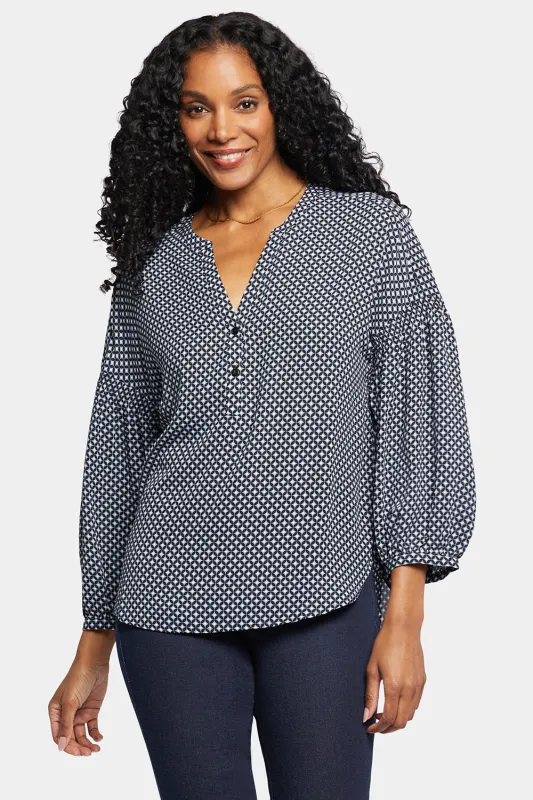 Paulina Peasant Blouse - Diamond Peak sold by NYDJ