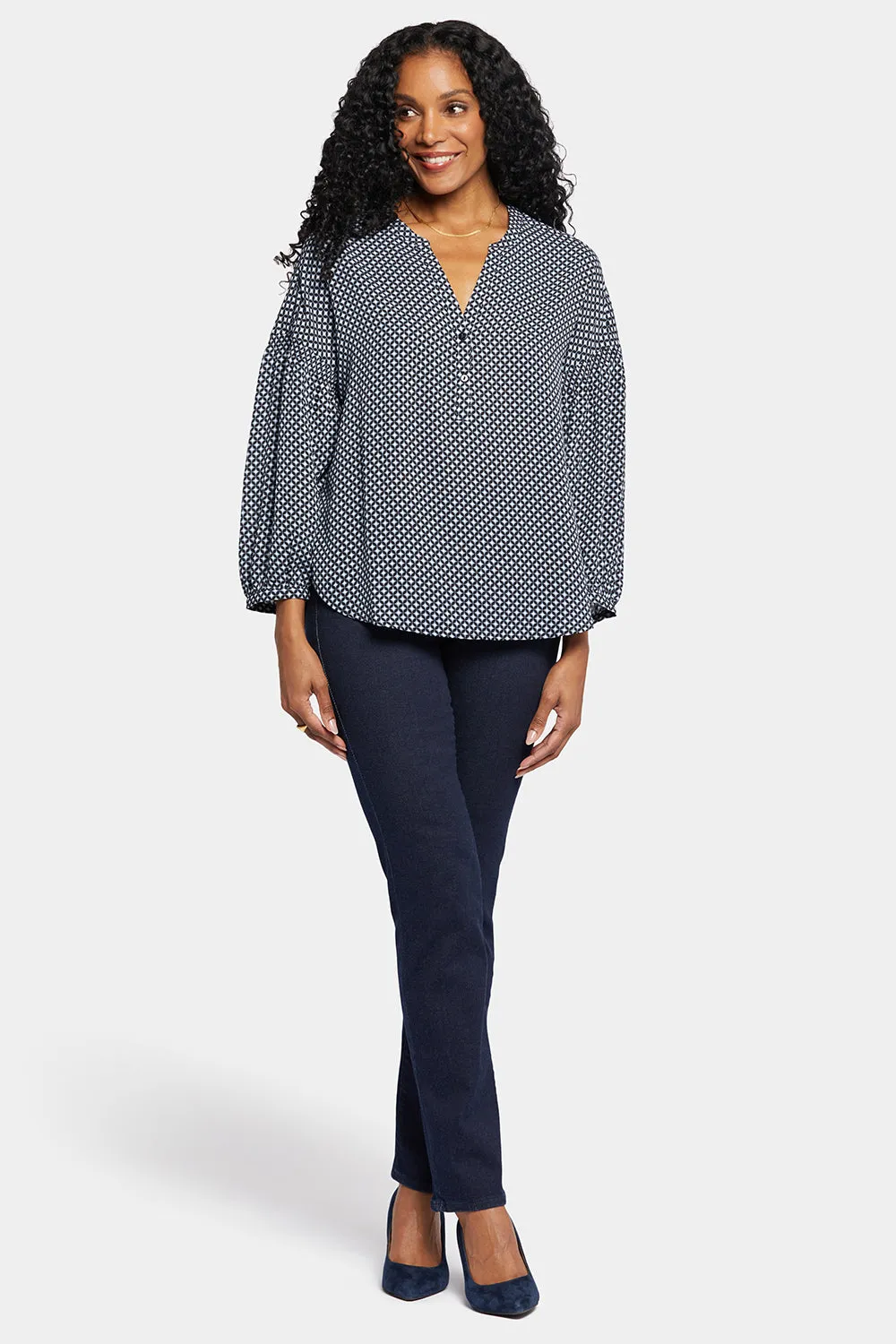 Paulina Peasant Blouse - Diamond Peak sold by NYDJ product image thumbnail 5