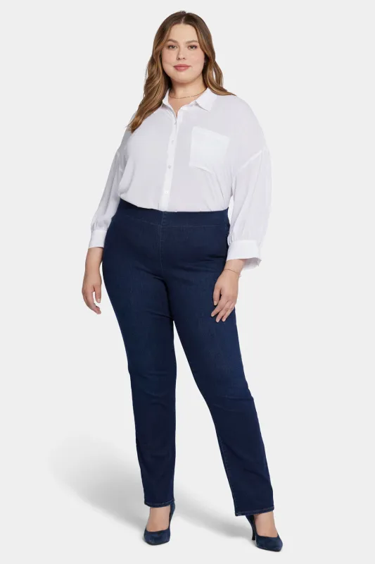 Bailey Relaxed Straight Pull-On Jeans In Plus Size - Palace sold by NYDJ