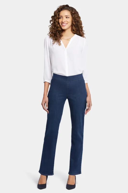 Bailey Relaxed Straight Pull-On Jeans - Palace sold by NYDJ