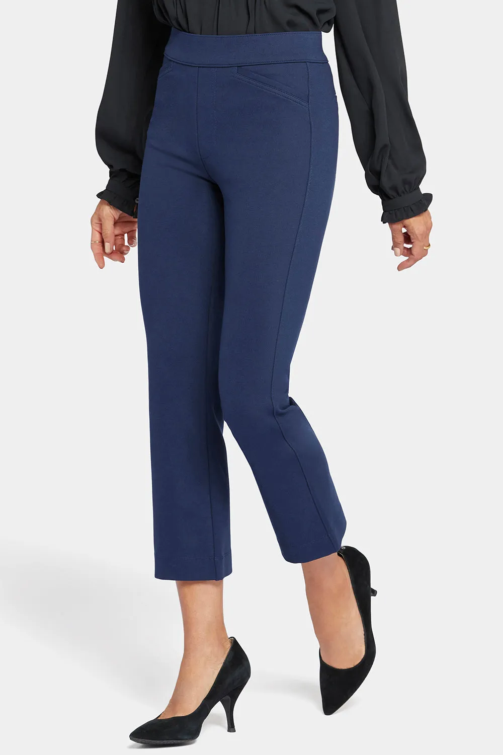 Pull-On Straight Crop Pants - Oxford Navy sold by NYDJ product image thumbnail 3