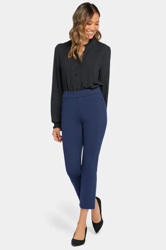 Pull-On Straight Crop Pants - Oxford Navy sold by NYDJ