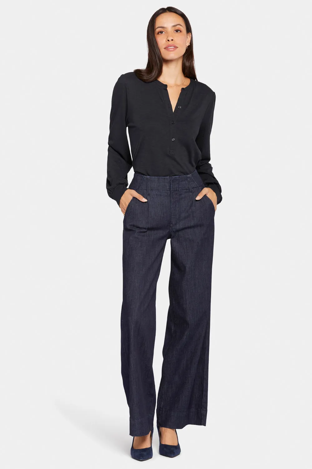 Mona Wide Leg Trouser Jeans - Lightweight Rinse sold by NYDJ