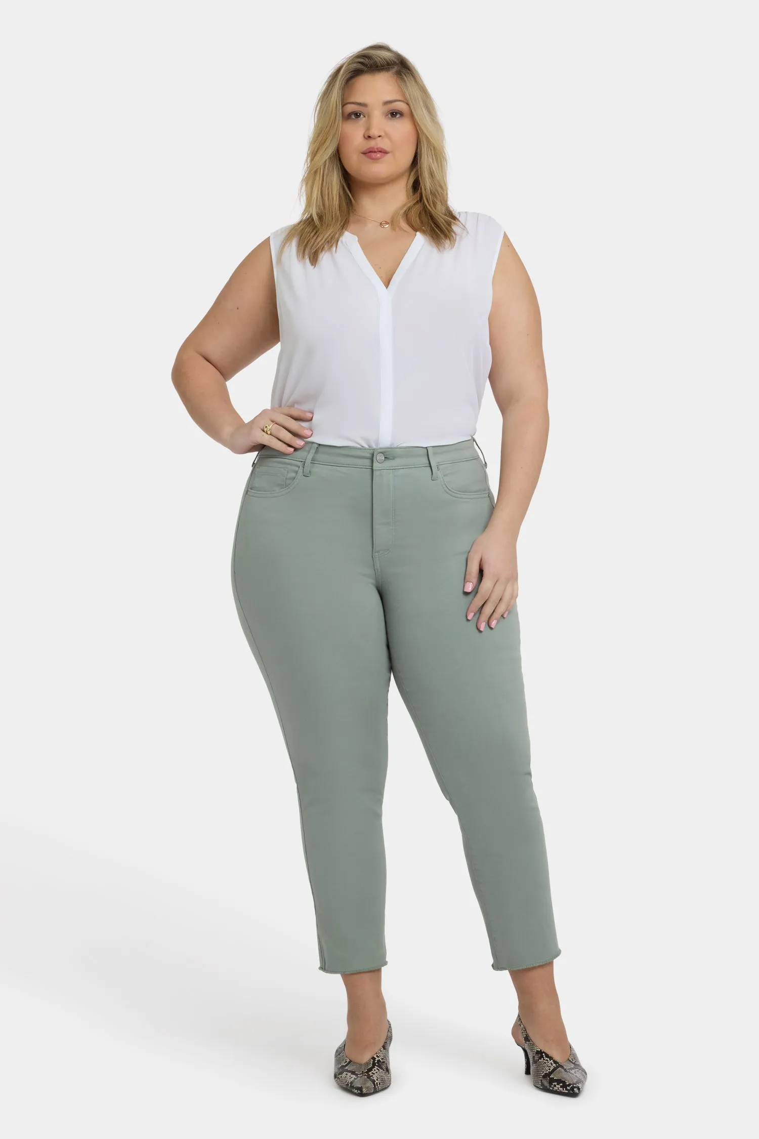 Sheri Slim Ankle Jeans In Plus Size - Mistletoe sold by NYDJ