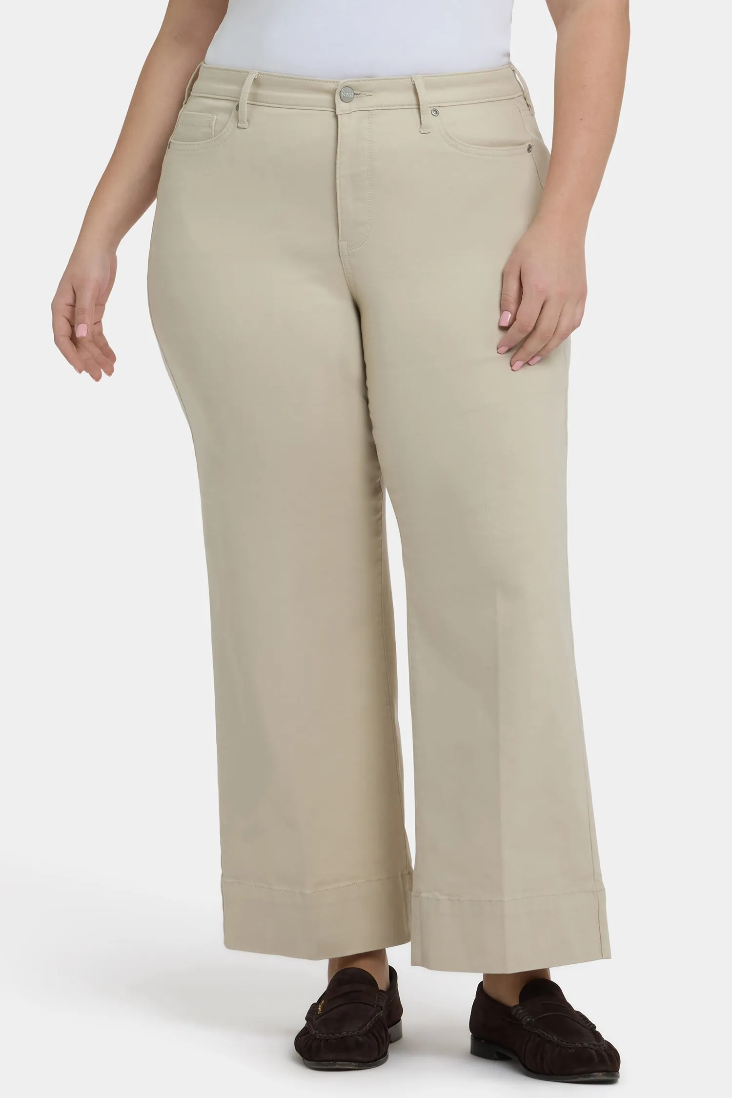 Teresa Wide Leg Ankle Jeans In Plus Size - Feather sold by NYDJ product image thumbnail 5