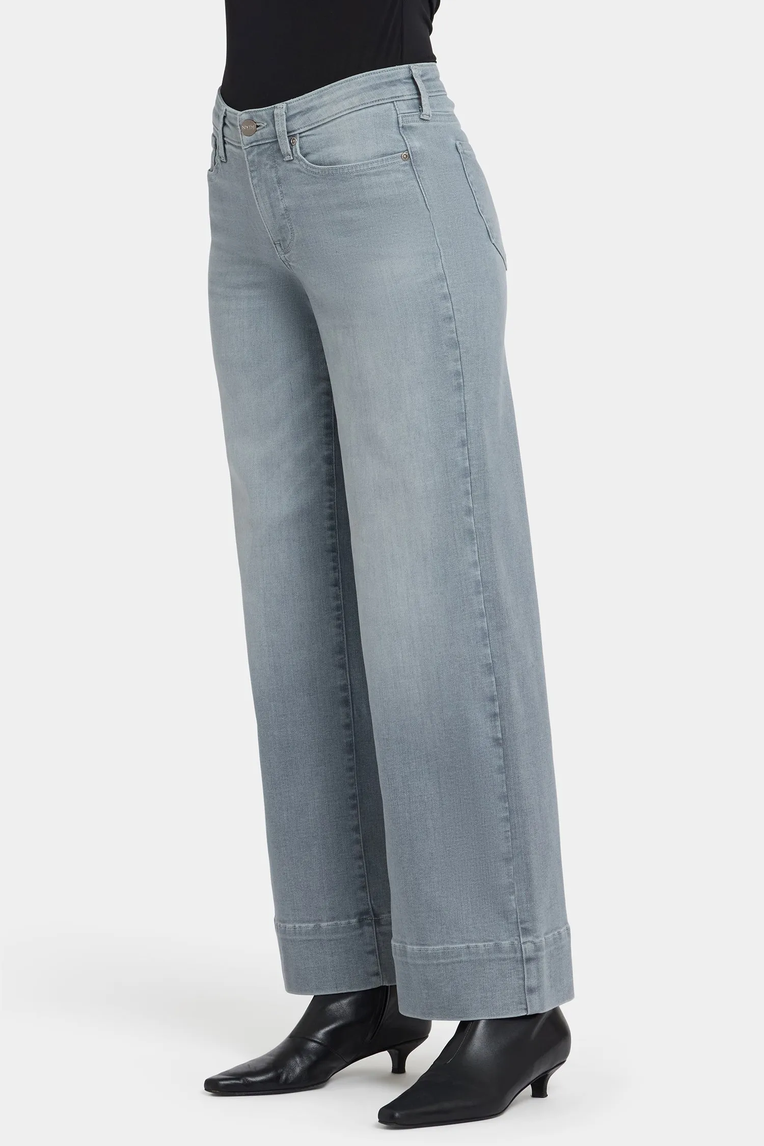 Teresa Wide Leg Ankle Jeans - Silver Eiffel sold by NYDJ product image thumbnail 5