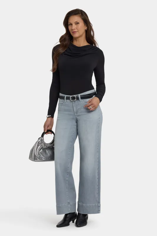 Teresa Wide Leg Ankle Jeans - Silver Eiffel sold by NYDJ
