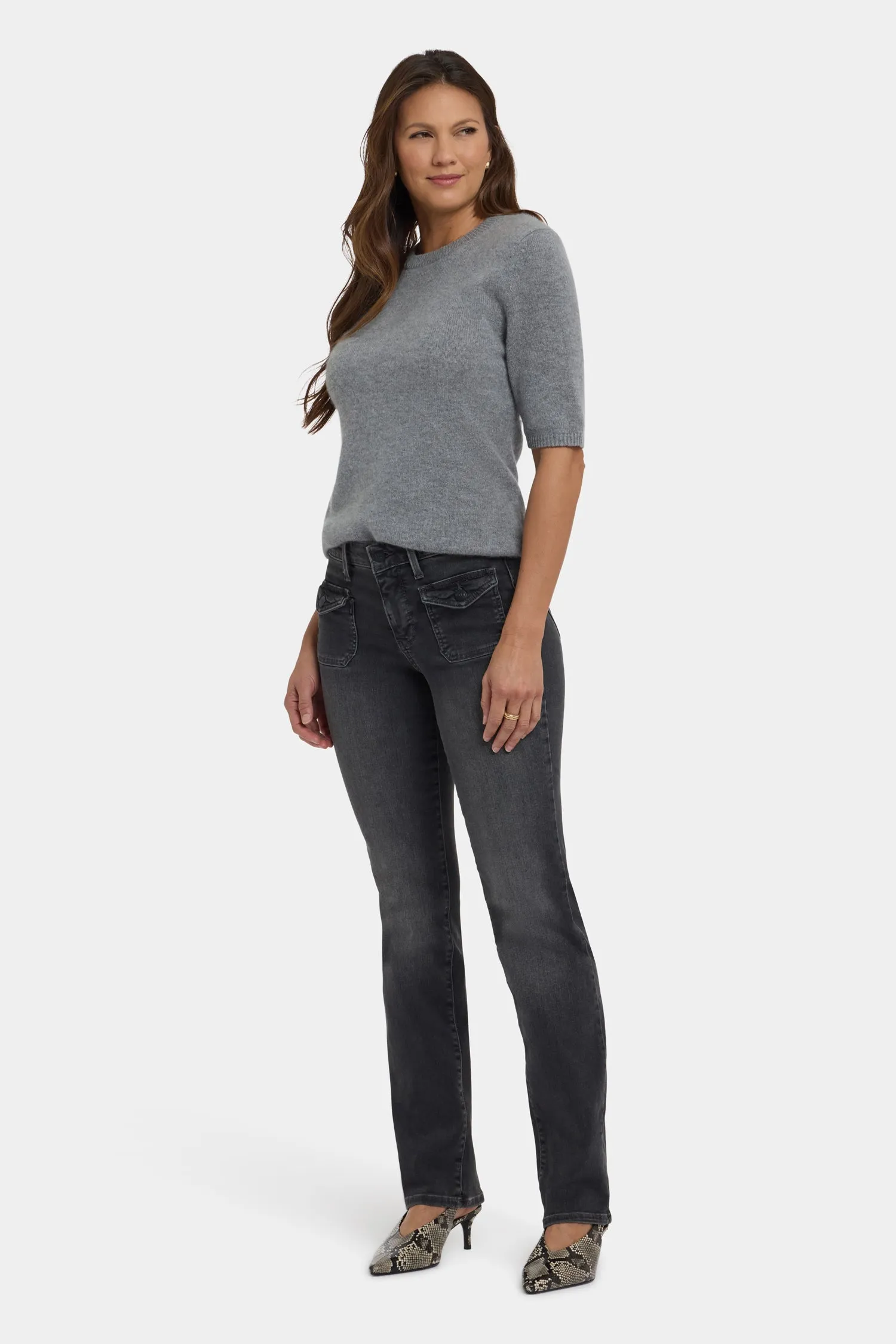 Marilyn Straight Jeans - Gloomy Marais sold by NYDJ