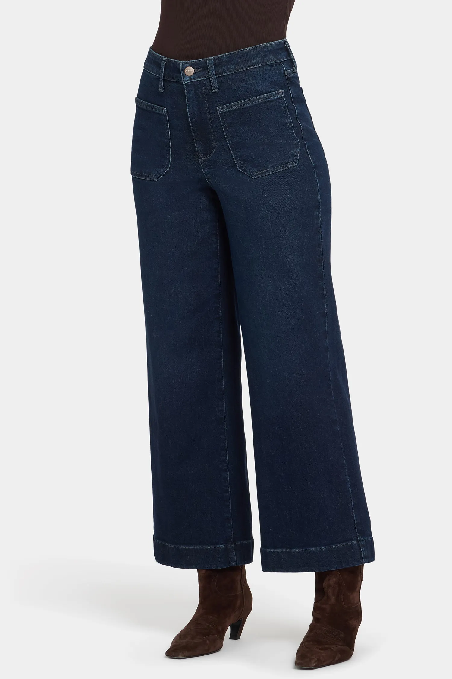 Teresa Wide Leg Ankle Jeans - Blacken Blue sold by NYDJ product image thumbnail 4