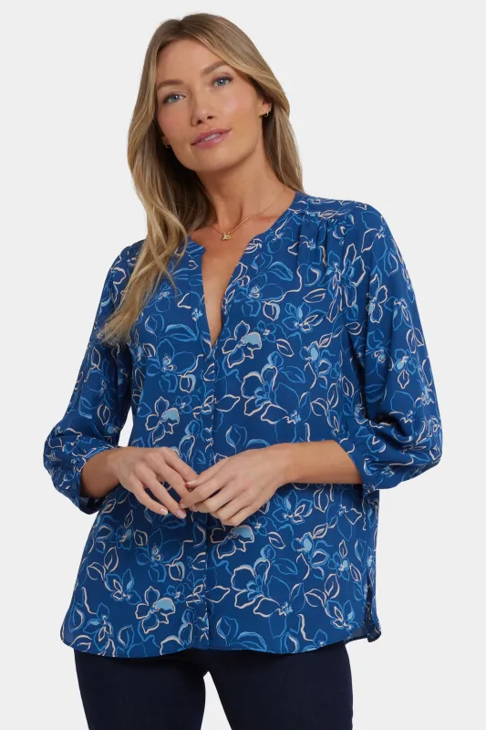 Pintuck Blouse - Fleur d'Yvette sold by NYDJ