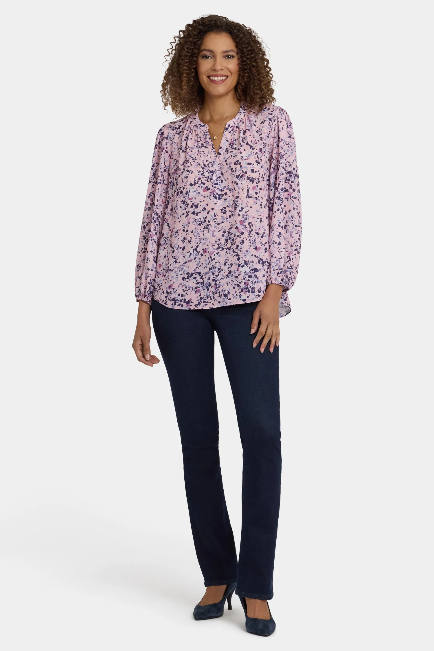 Puff Sleeved Popover Top - Parc Monceau sold by NYDJ product image thumbnail 5