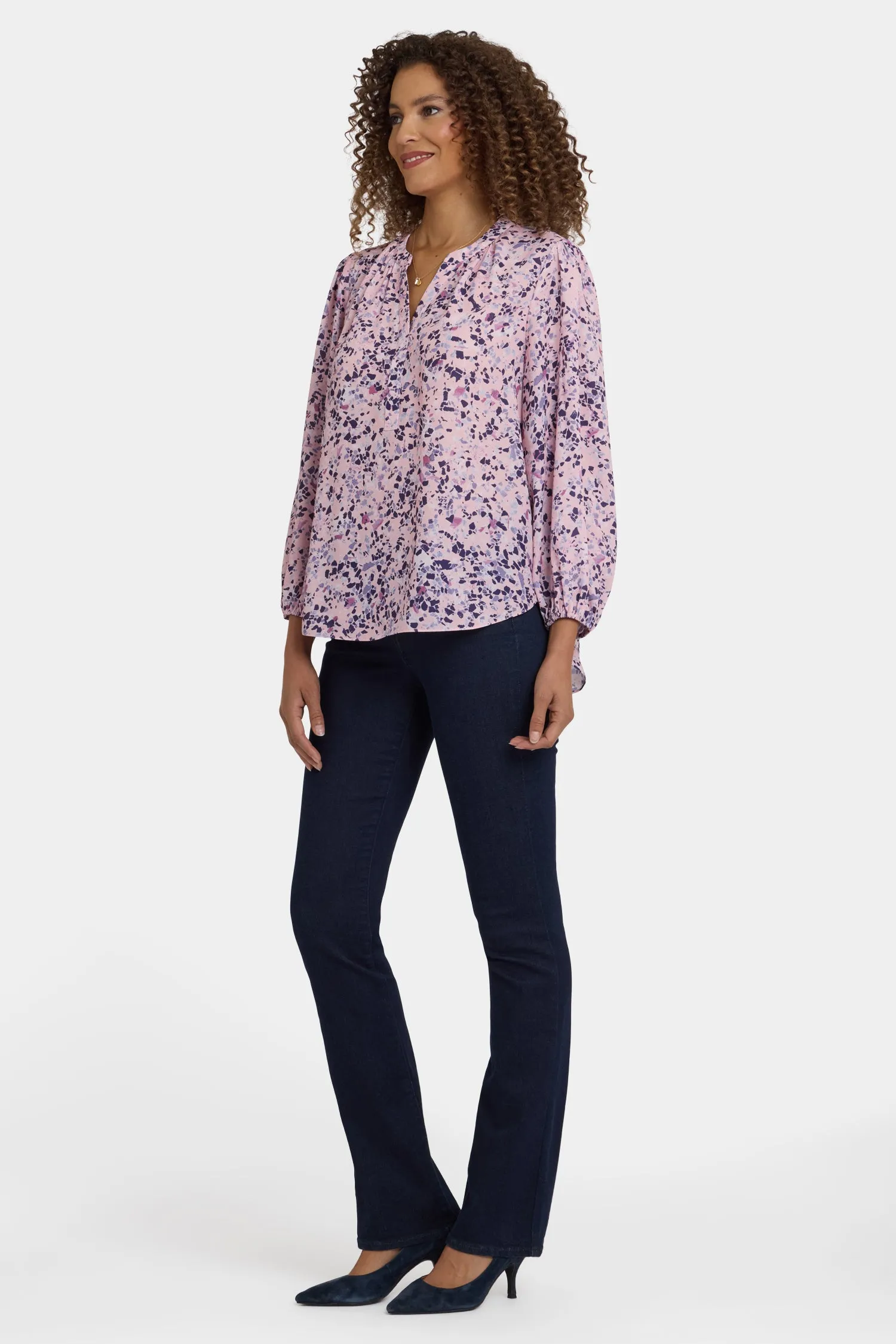 Puff Sleeved Popover Top - Parc Monceau sold by NYDJ product image thumbnail 4