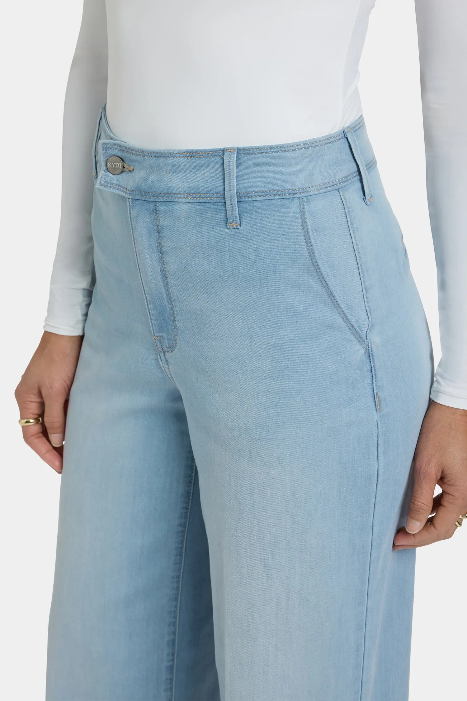 Mona Wide Leg Trouser Jeans - Oceanfront sold by NYDJ product image thumbnail 2