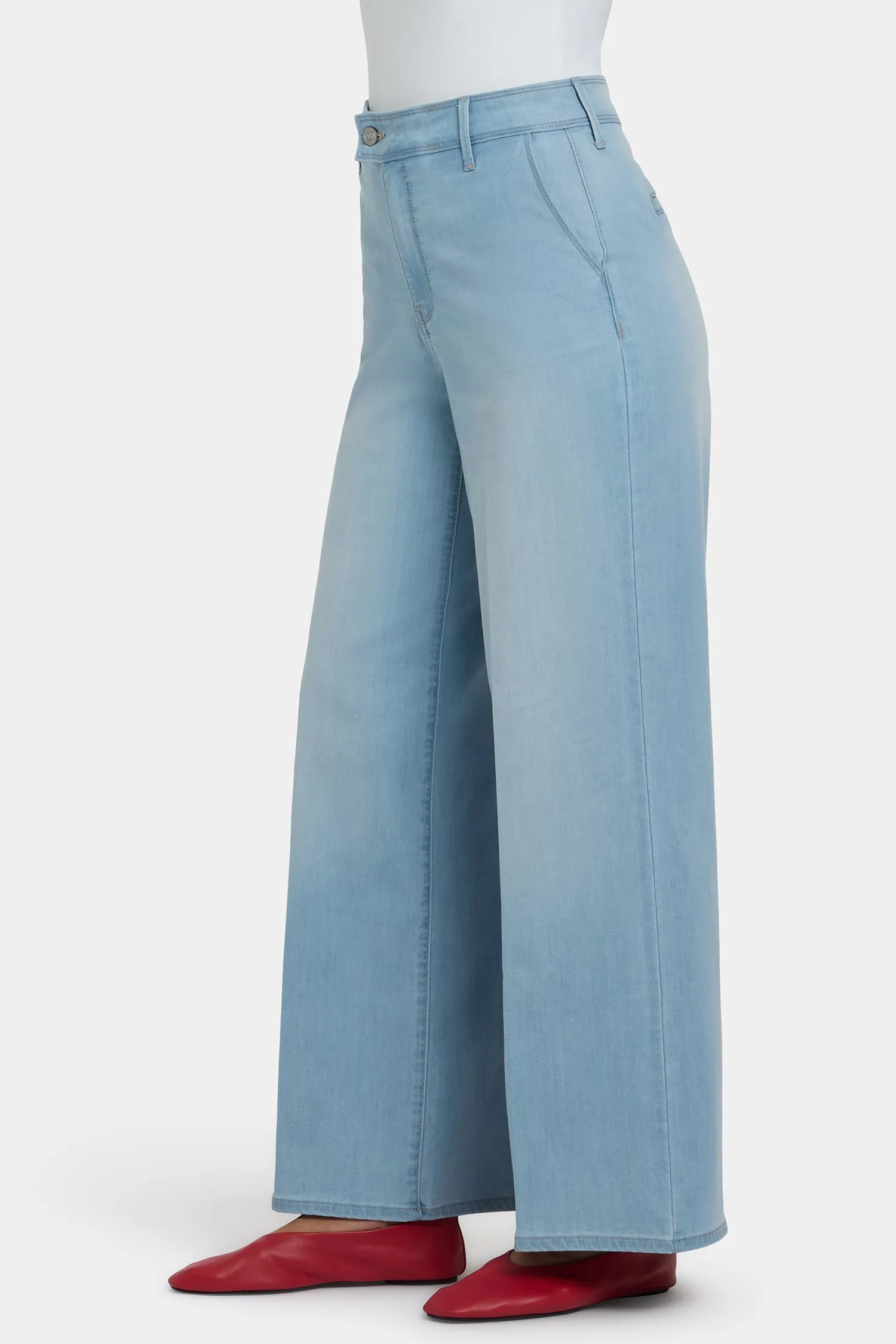 Mona Wide Leg Trouser Jeans - Oceanfront sold by NYDJ product image thumbnail 4