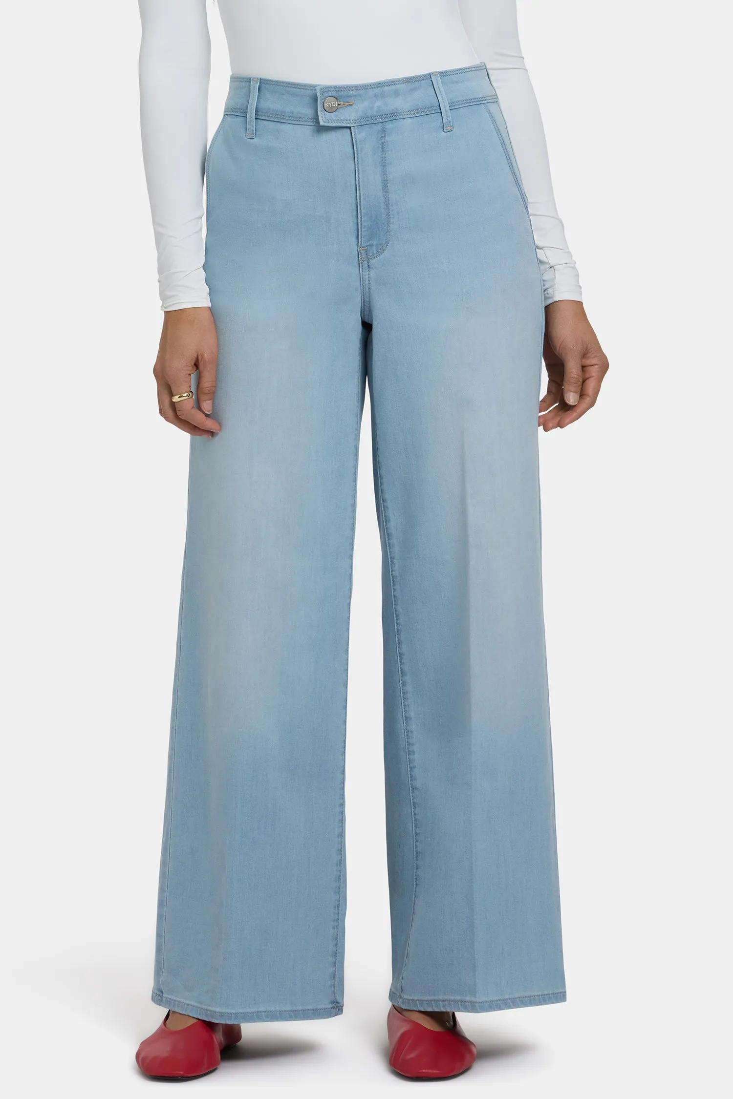 Mona Wide Leg Trouser Jeans - Oceanfront sold by NYDJ product image thumbnail 5