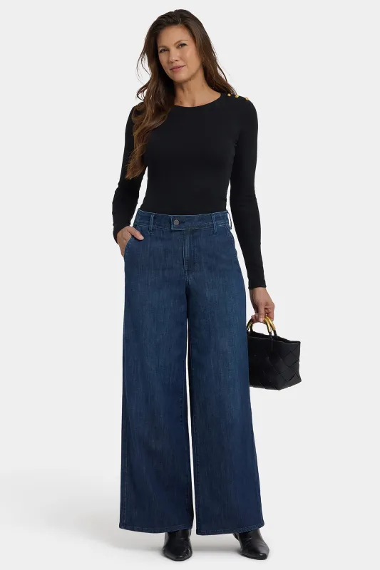 Mona Wide Leg Trouser Jeans In Petite - Louvre Sapphire sold by NYDJ