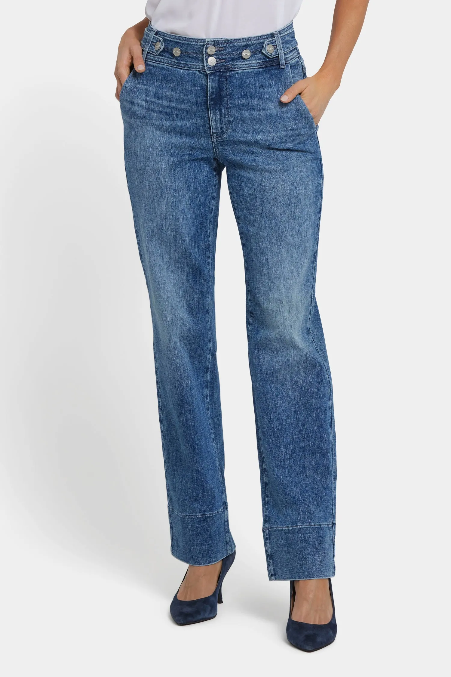 Bailey Relaxed Straight Jeans - Washed Crystal sold by NYDJ product image thumbnail 5