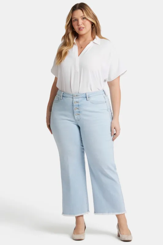 Teresa Wide Leg Ankle Jeans In Plus Size - Oceanfront sold by NYDJ