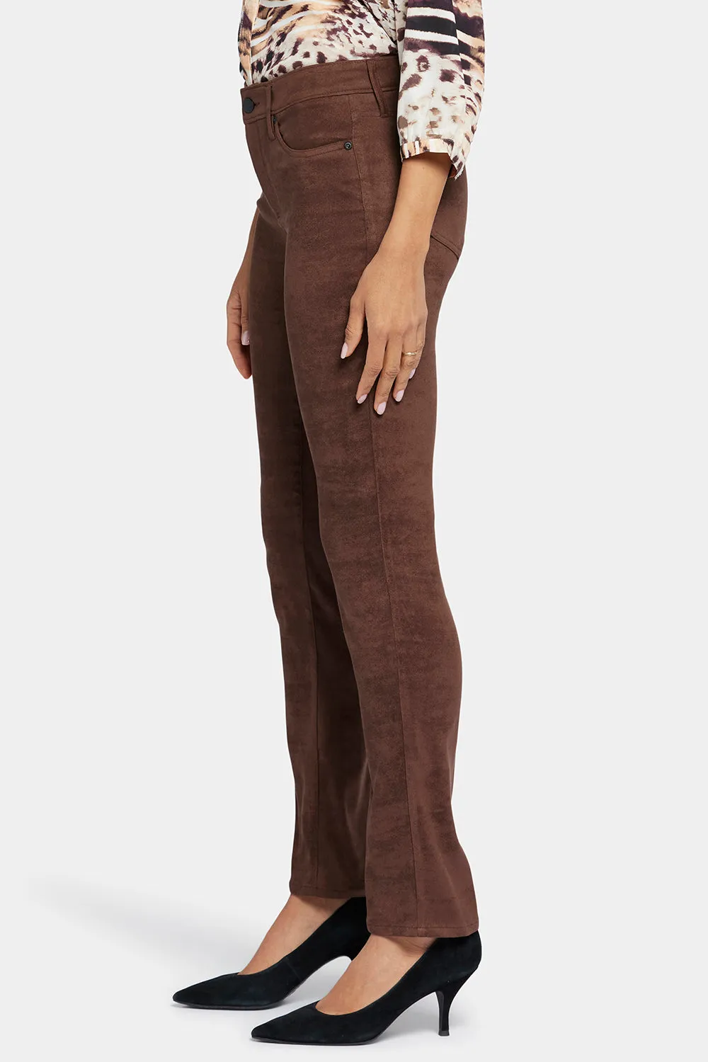 Sheri Slim Pants In Petite - Dark Chocolate sold by NYDJ product image thumbnail 3