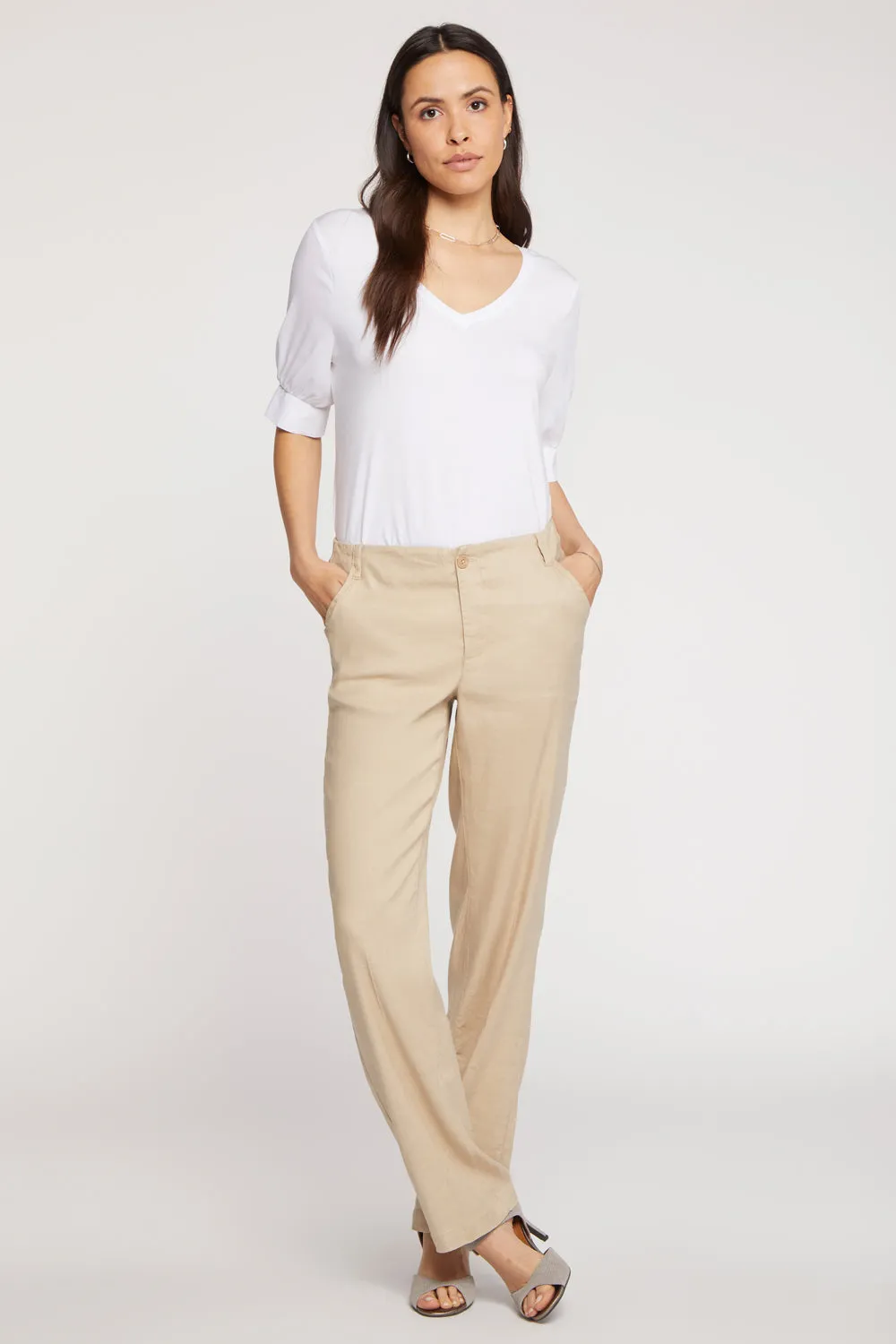 Marilyn Straight Pants - Feather sold by NYDJ product image thumbnail 5