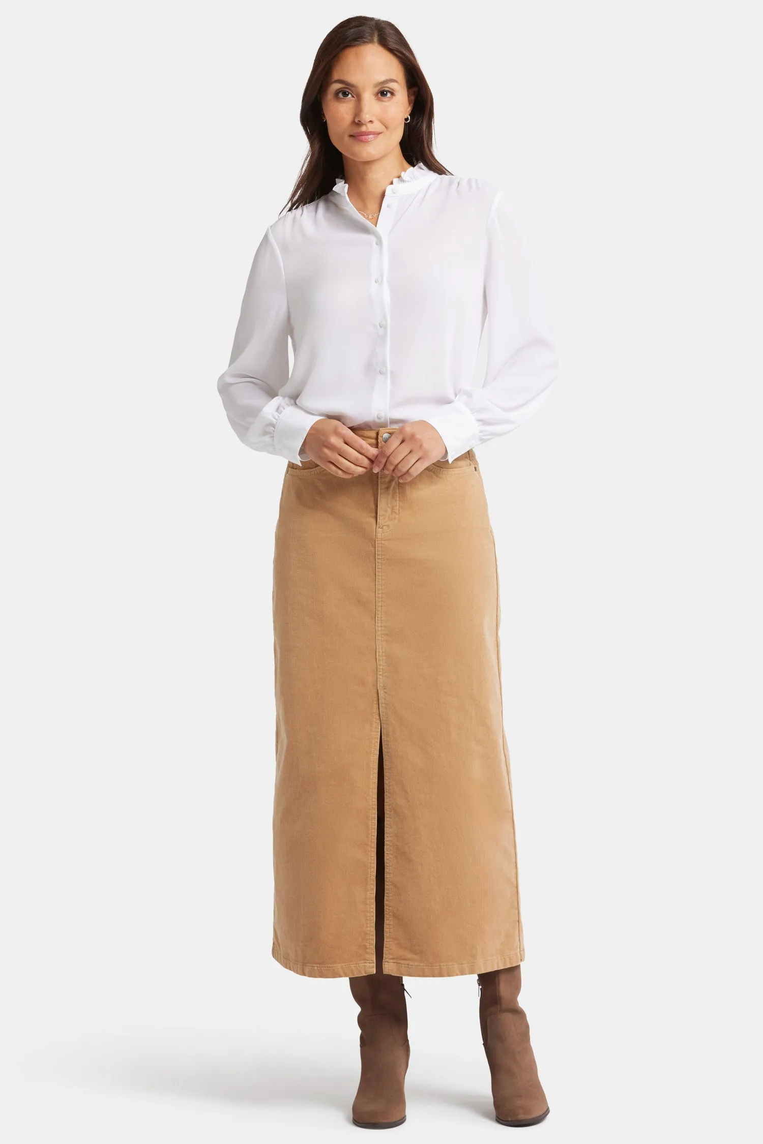 High Rise Long Skirt - Sand Dune sold by NYDJ product image thumbnail 4
