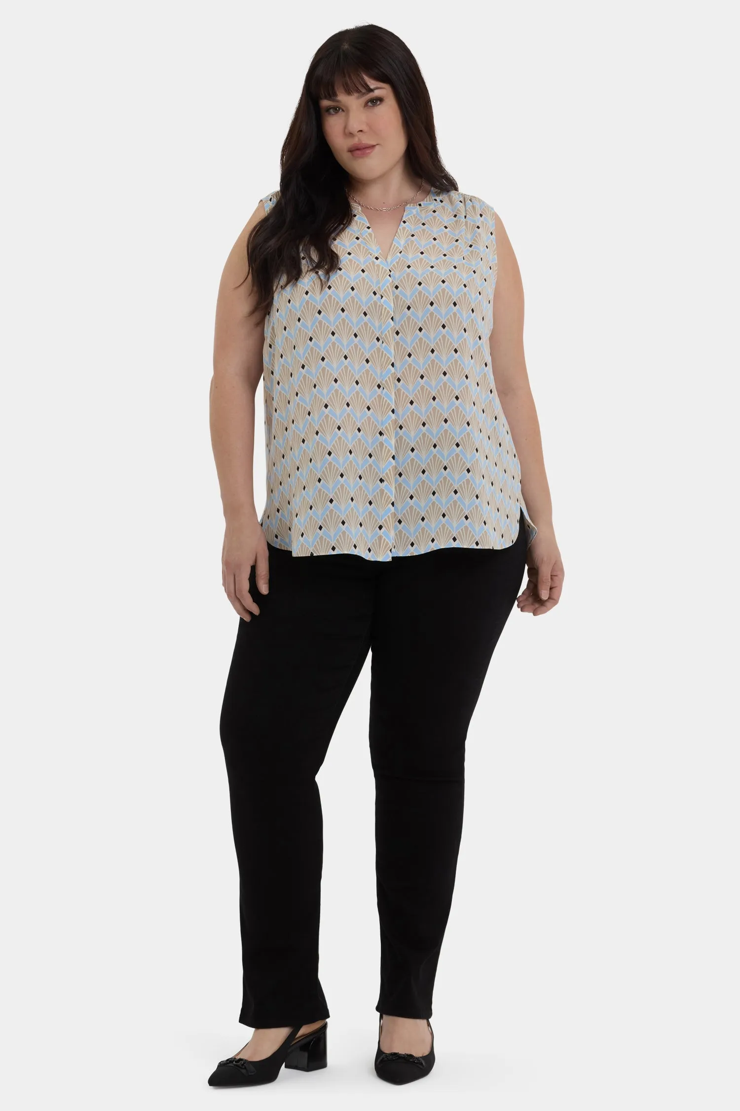Sleeveless Pintuck Blouse In Plus Size - Cabo Punta sold by NYDJ product image thumbnail 4