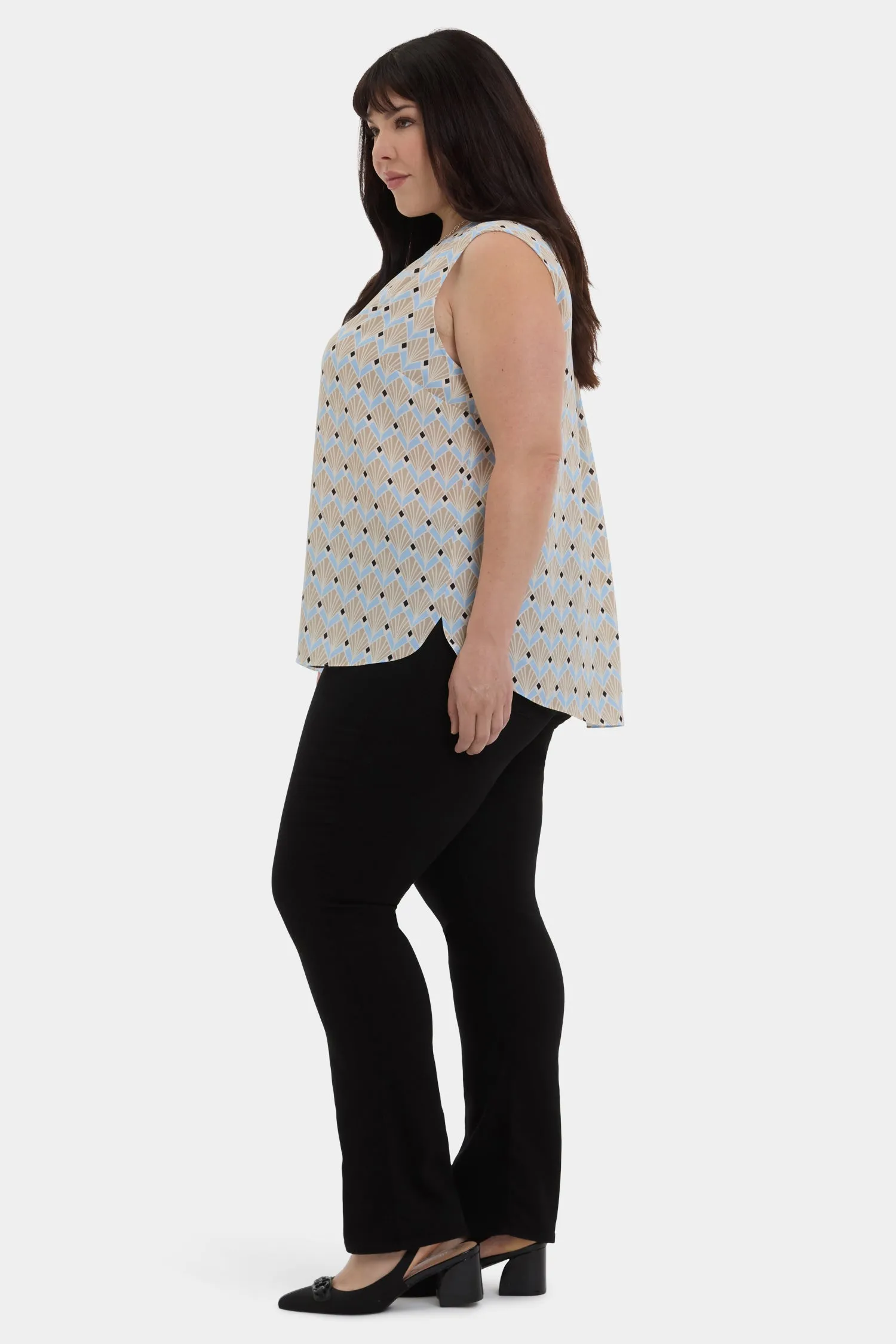 Sleeveless Pintuck Blouse In Plus Size - Cabo Punta sold by NYDJ product image thumbnail 3