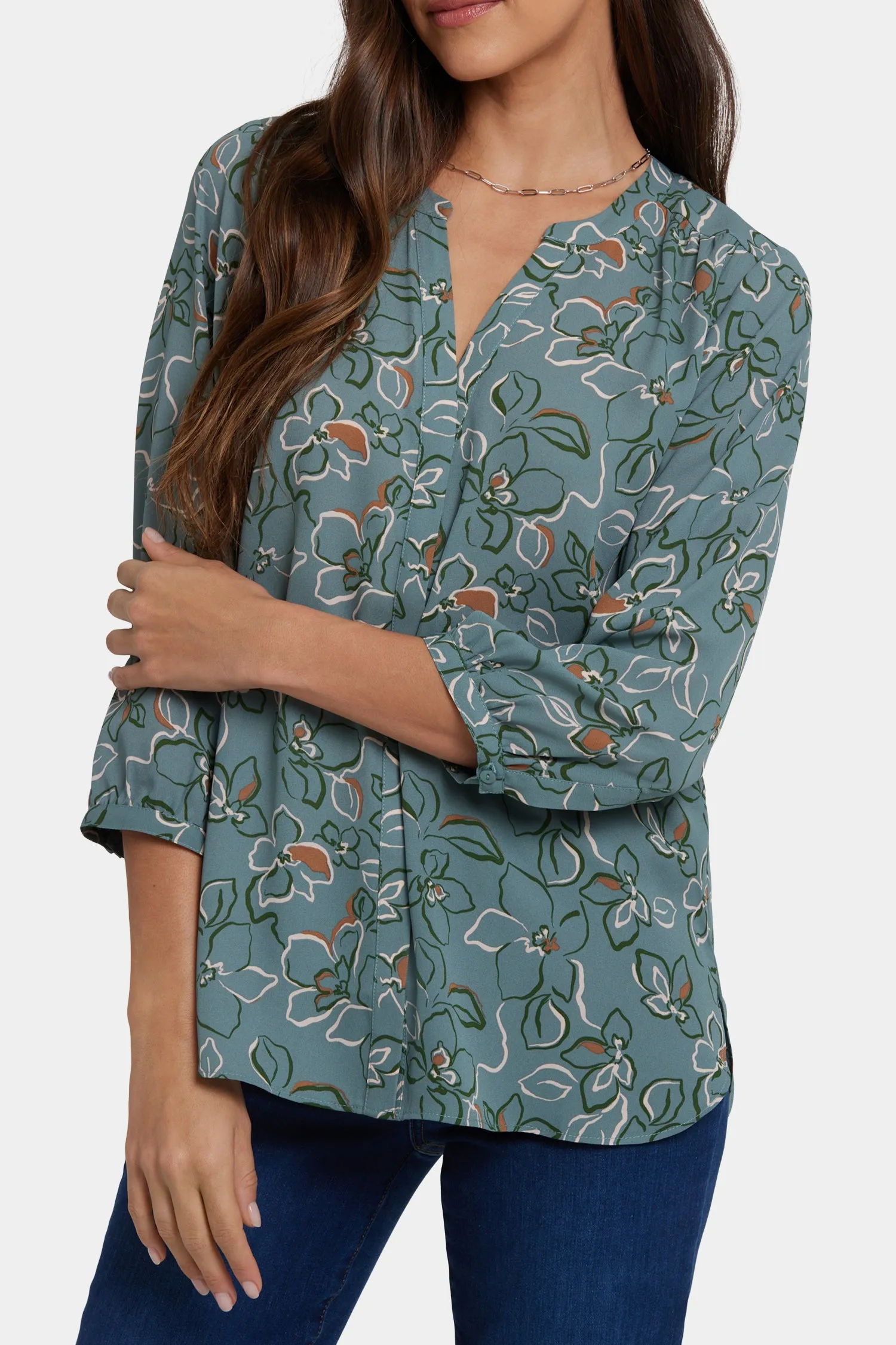 Pintuck Blouse - La Floraison sold by NYDJ product image thumbnail 2