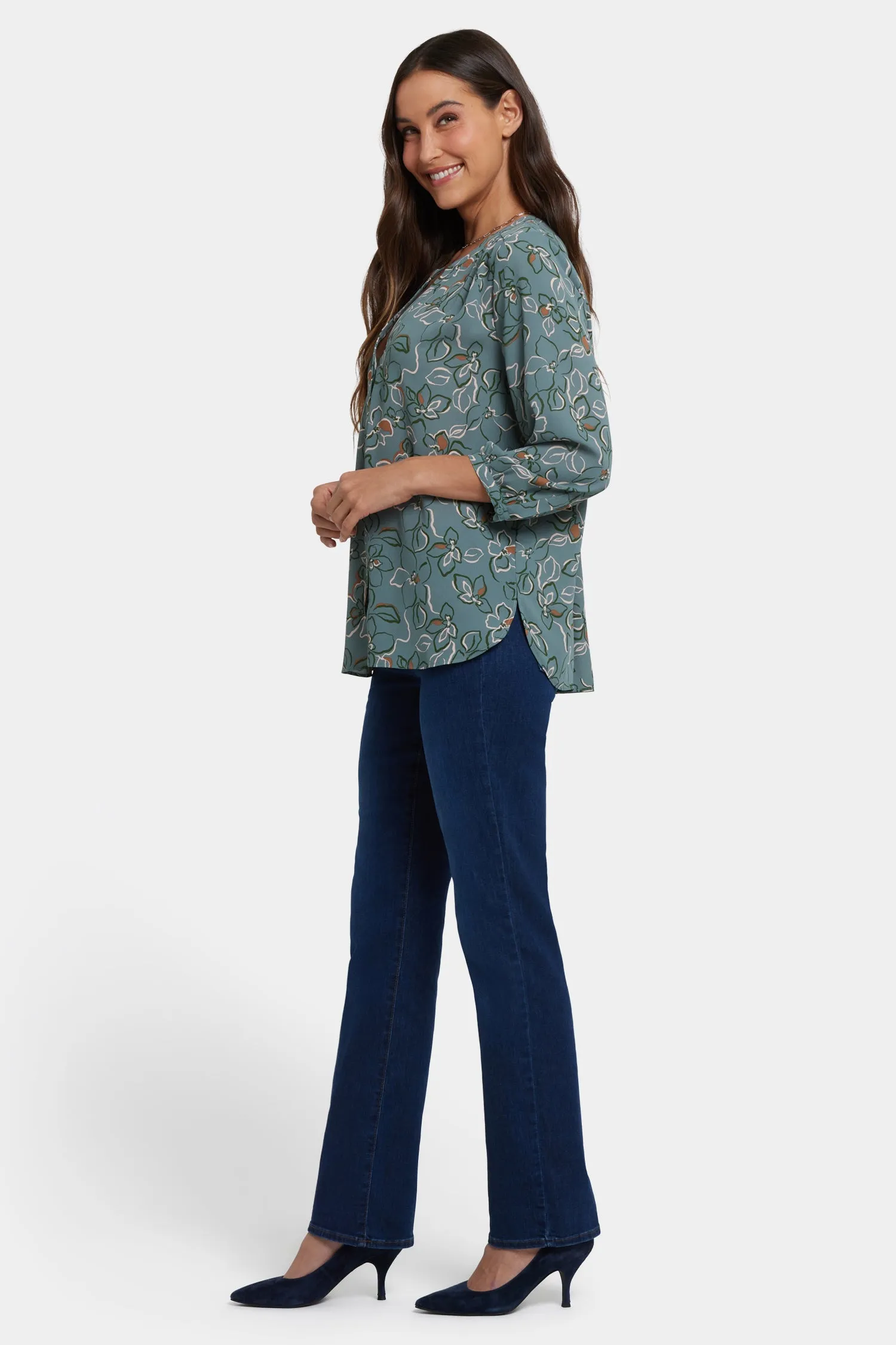 Pintuck Blouse - La Floraison sold by NYDJ product image thumbnail 4