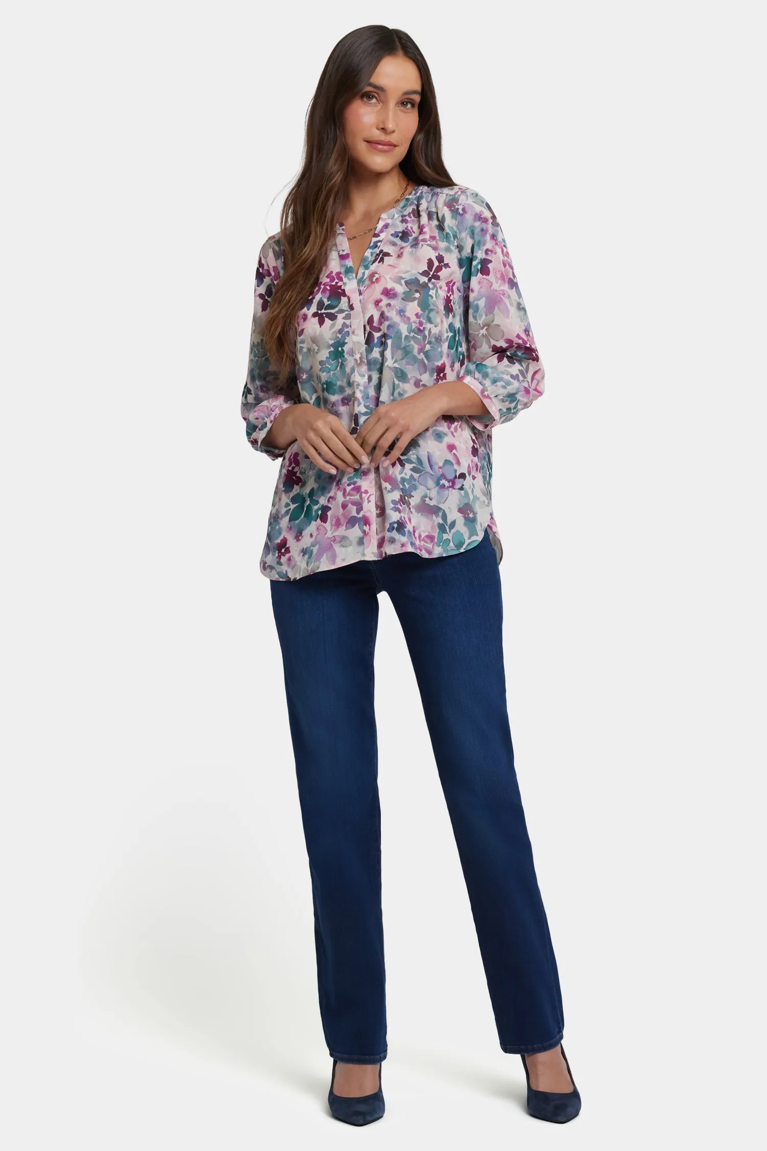 Pintuck Blouse - Le Marais sold by NYDJ product image thumbnail 5