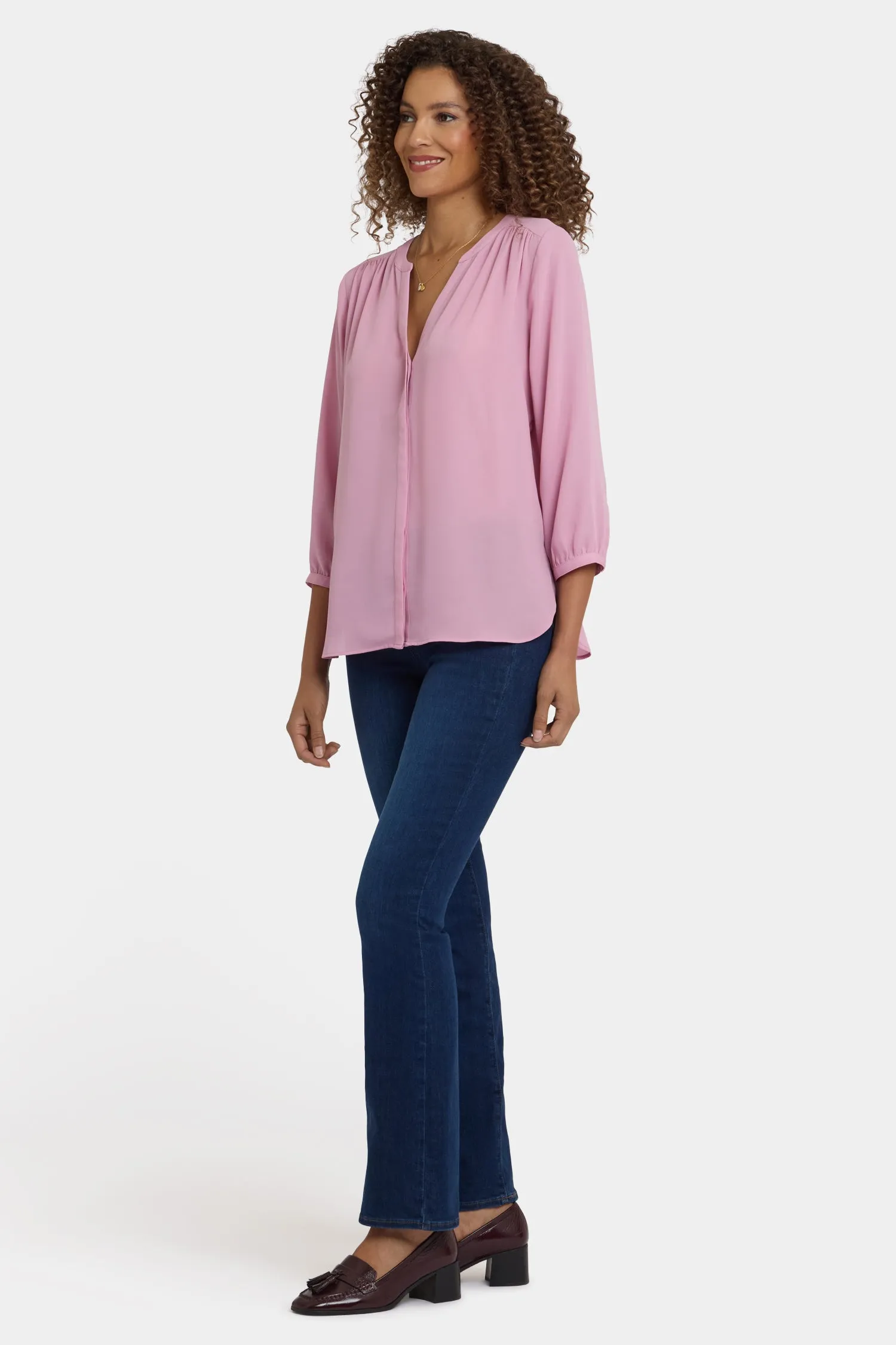 Pintuck Blouse - Ballet sold by NYDJ product image thumbnail 3