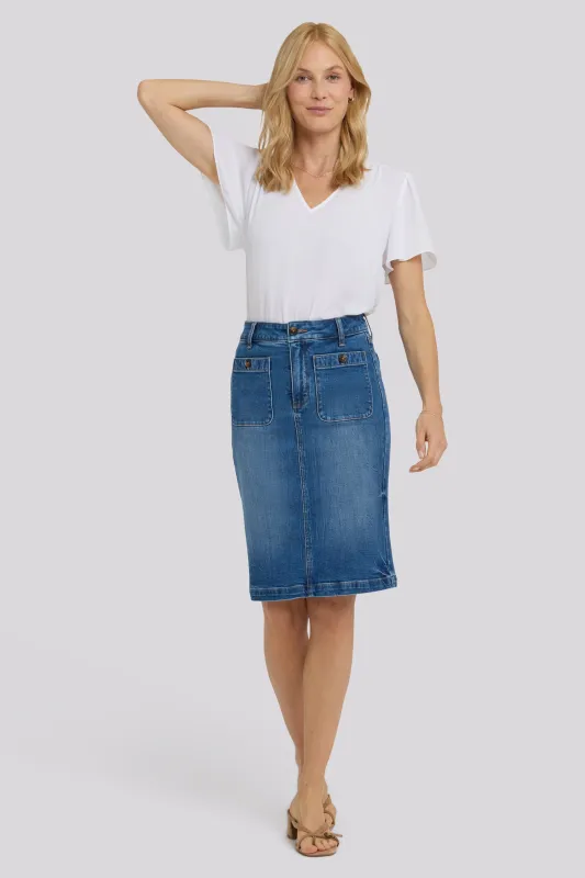 High Rise Denim Skirt - Wild River sold by NYDJ