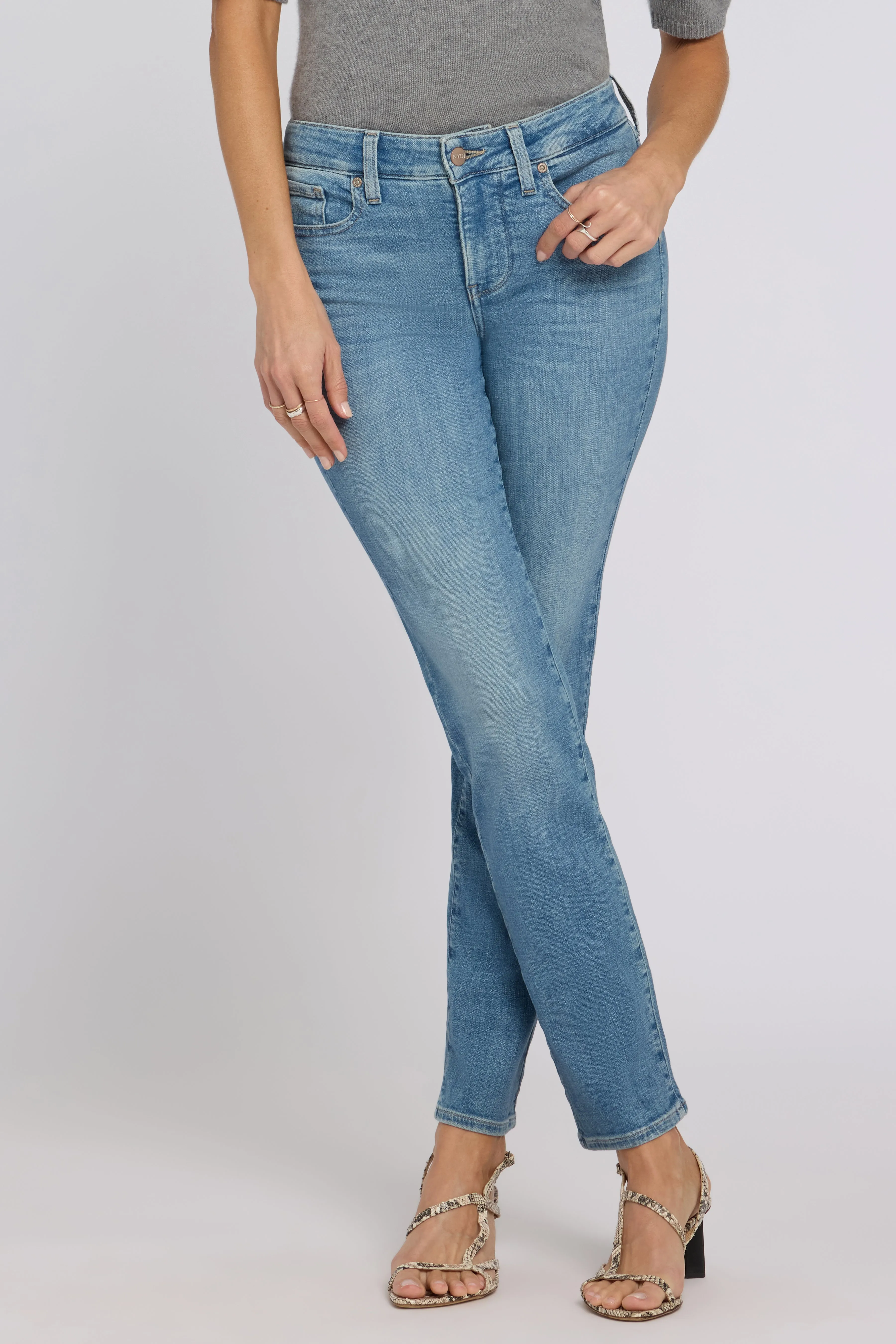 Sheri Slim Straight Jeans - Dawn Rock sold by NYDJ product image thumbnail 5