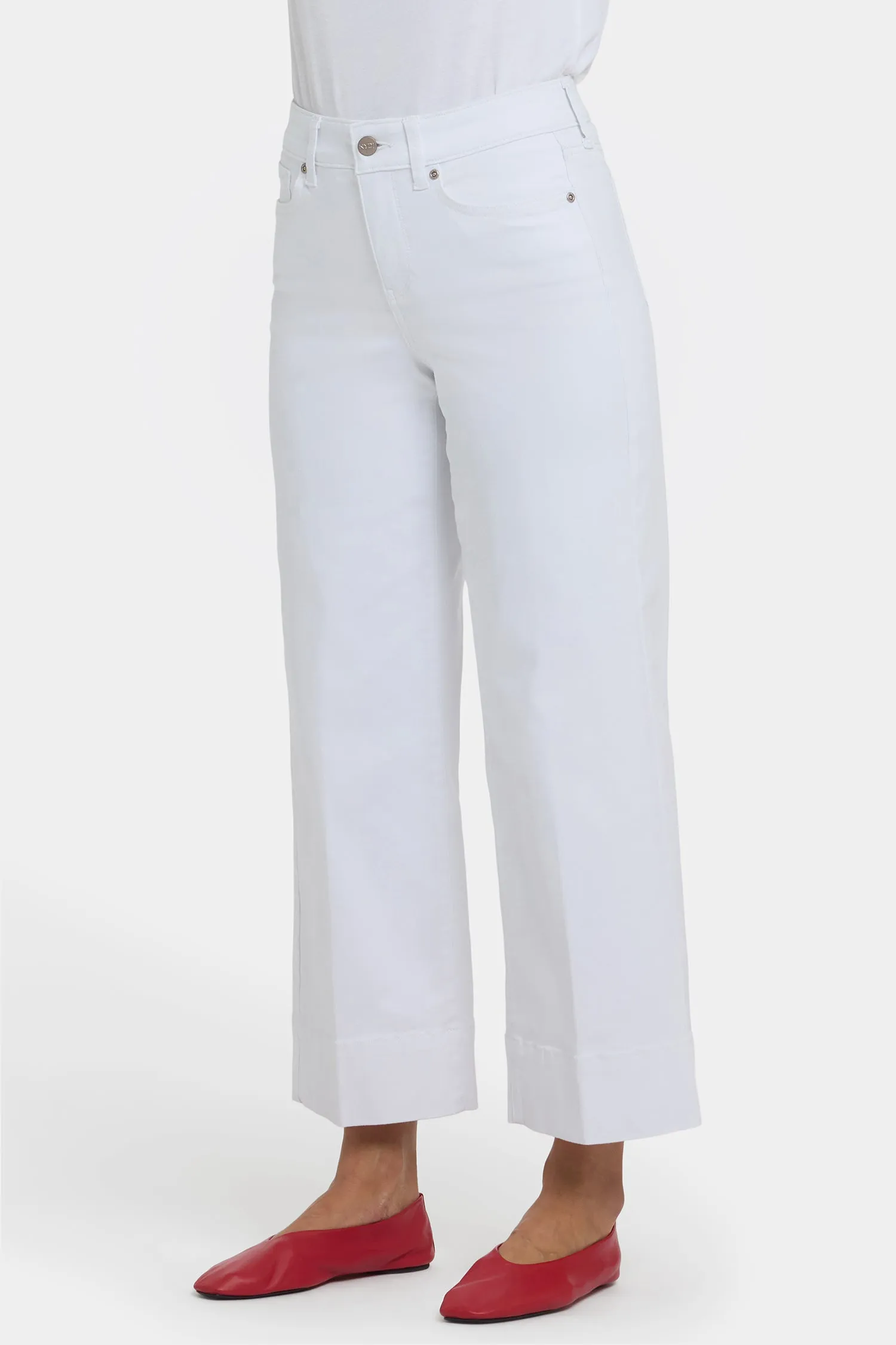 Teresa Wide Leg Ankle Jeans In Petite - Optic White sold by NYDJ product image thumbnail 2