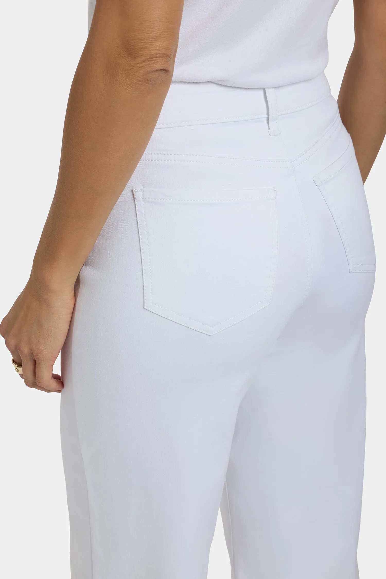 Teresa Wide Leg Ankle Jeans In Petite - Optic White sold by NYDJ product image thumbnail 5