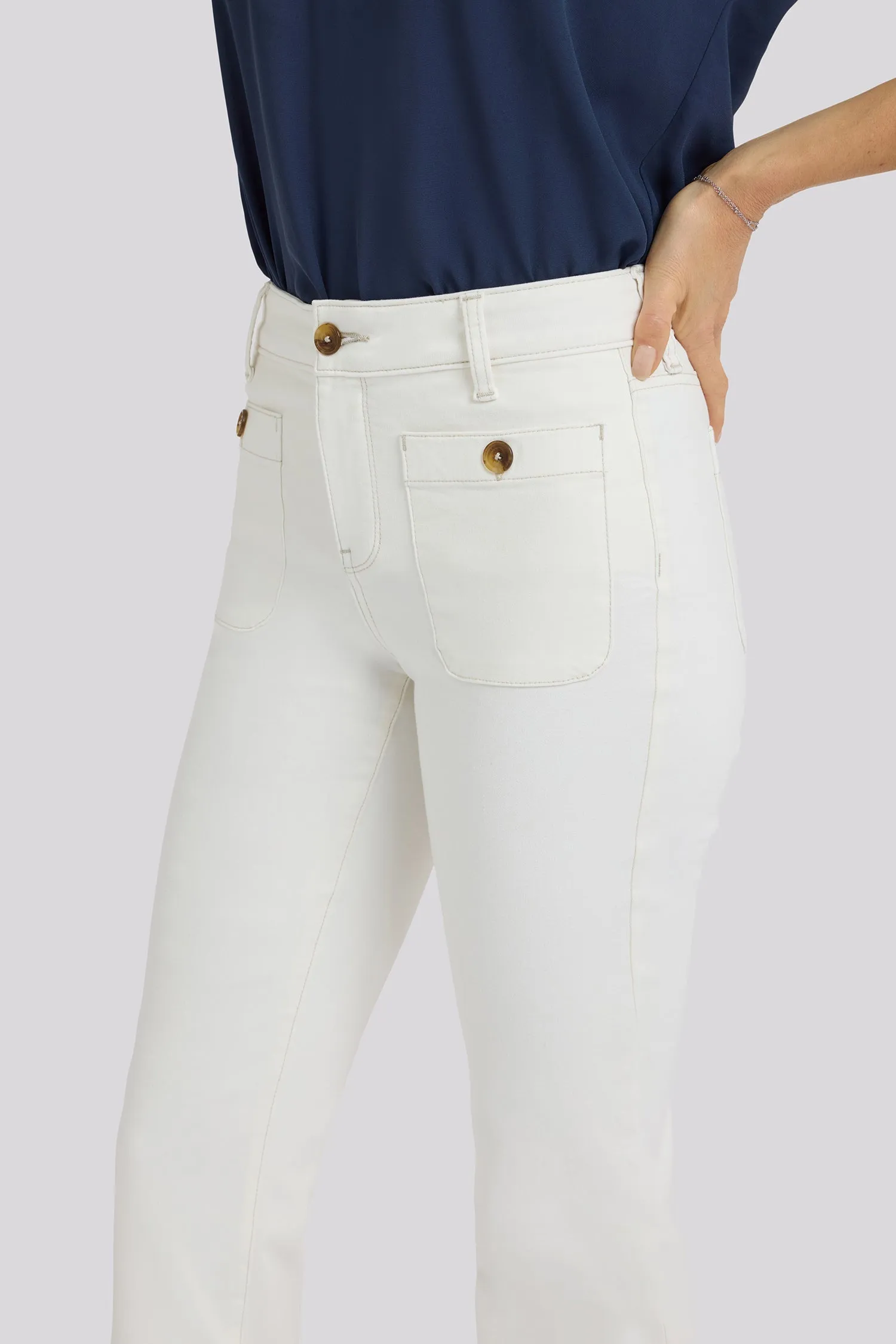Marilyn Straight Jeans In Petite - Vintage White sold by NYDJ product image thumbnail 2