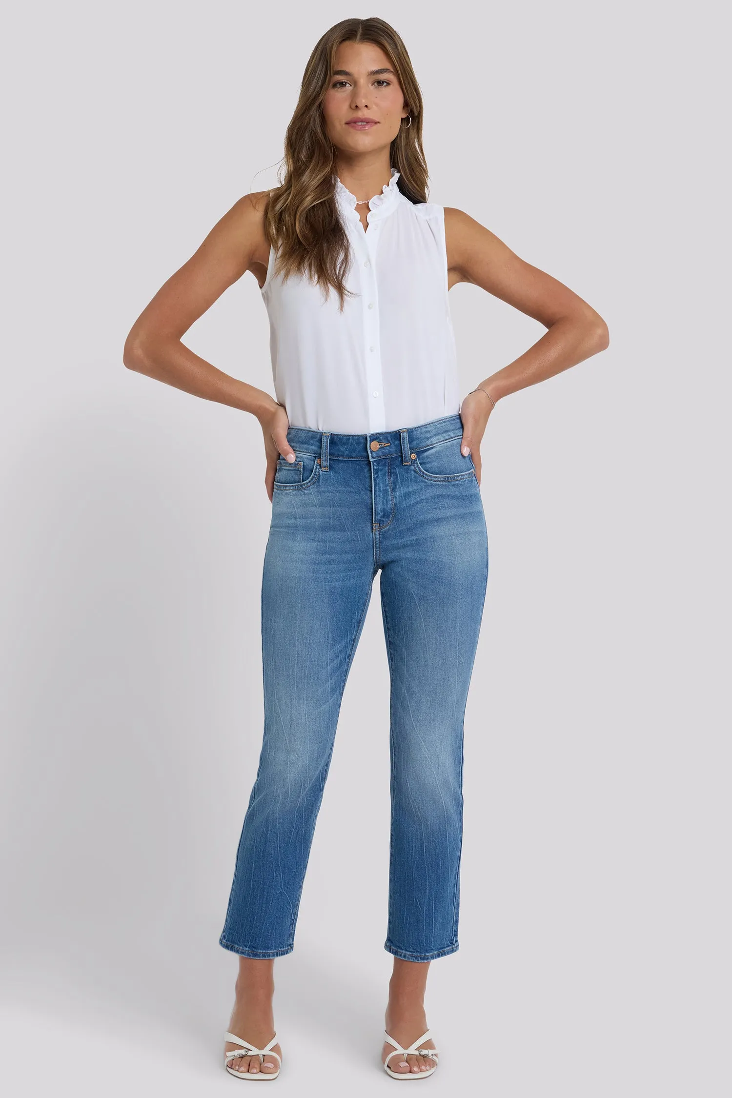 Marilyn Straight Ankle Jeans In Petite - Pacifica sold by NYDJ