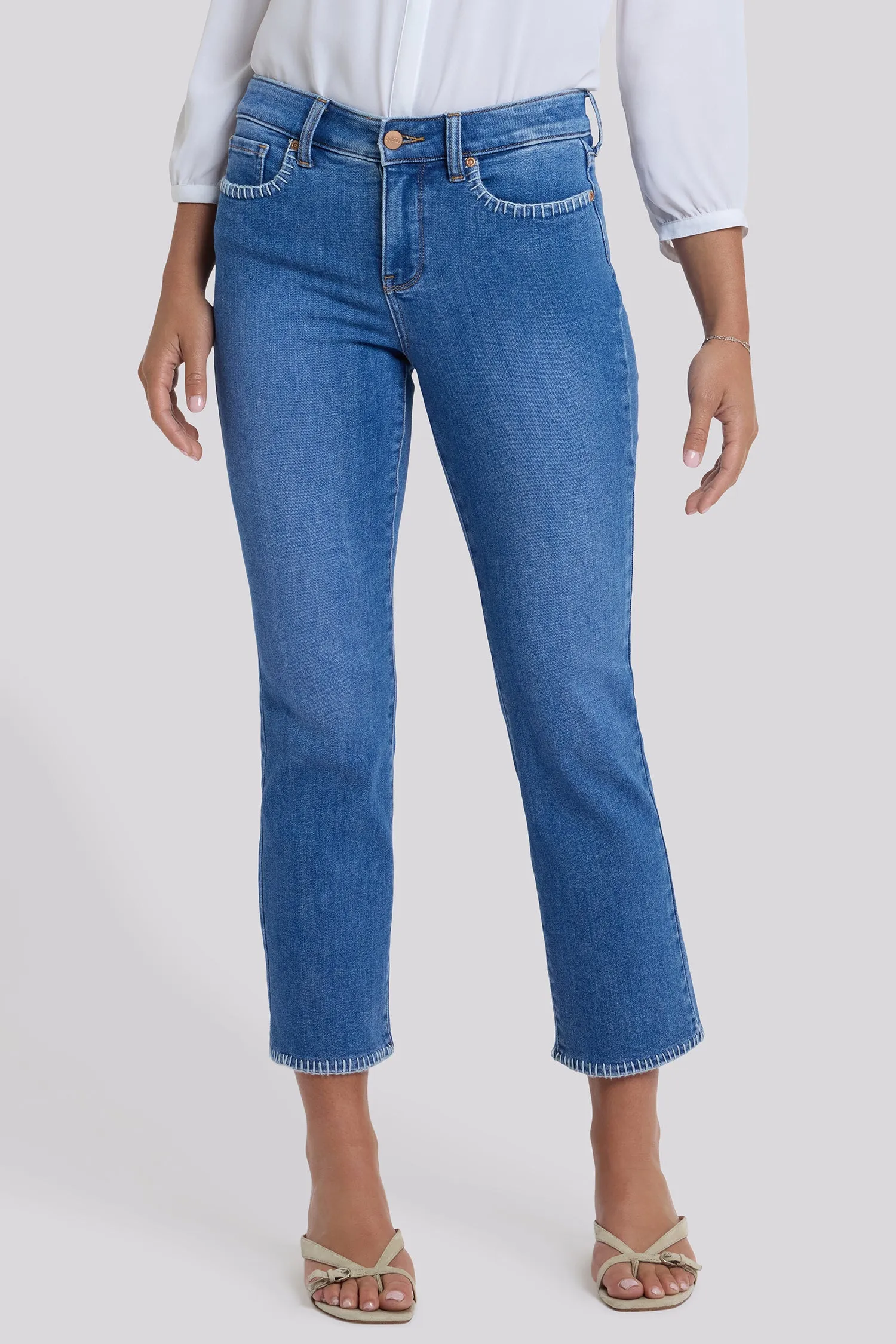 Marilyn Straight Ankle Jeans In Petite - Blue Paradise sold by NYDJ product image thumbnail 4